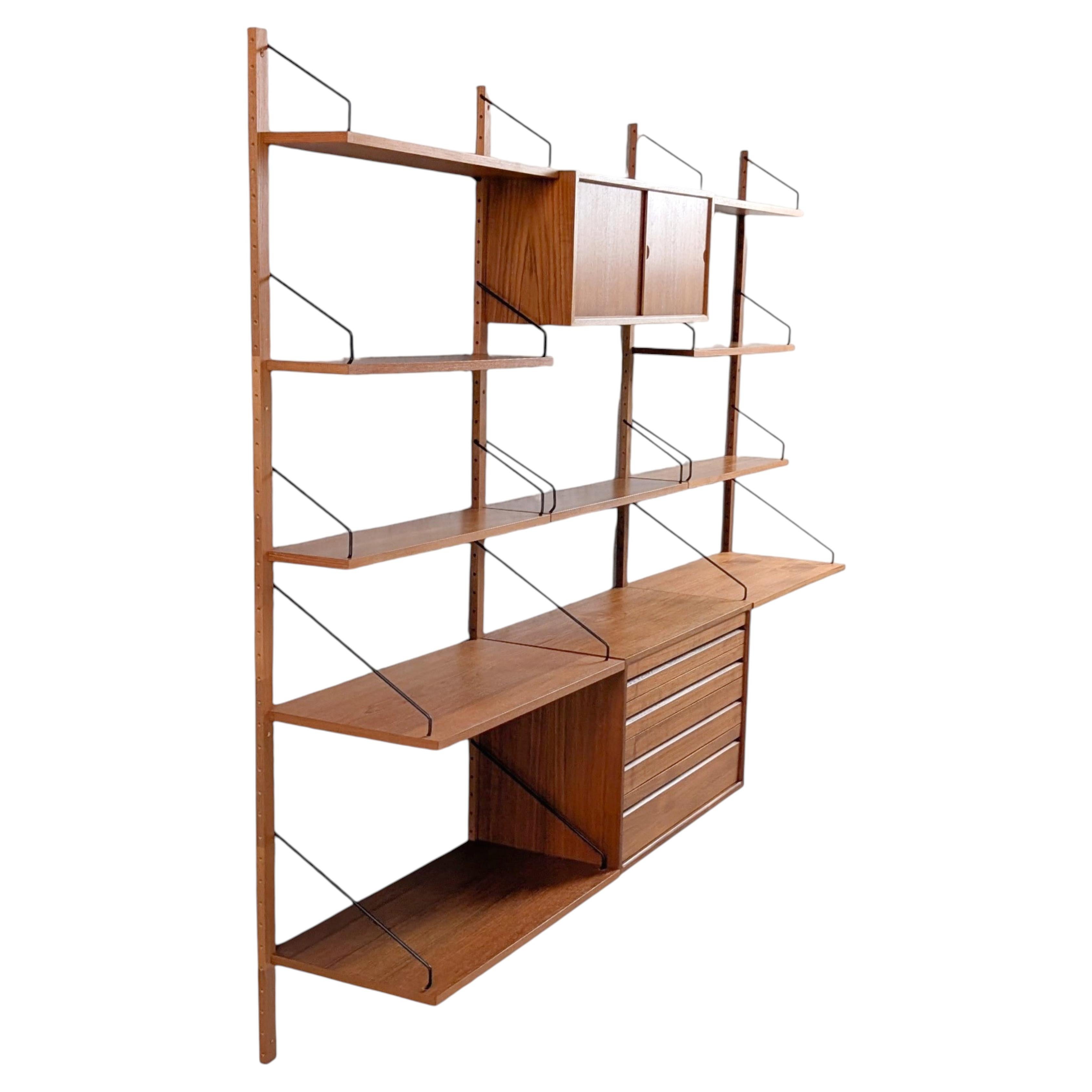 Poul Cadovius Midcentury Bücher- Wandregal Royal Systeme Cado2