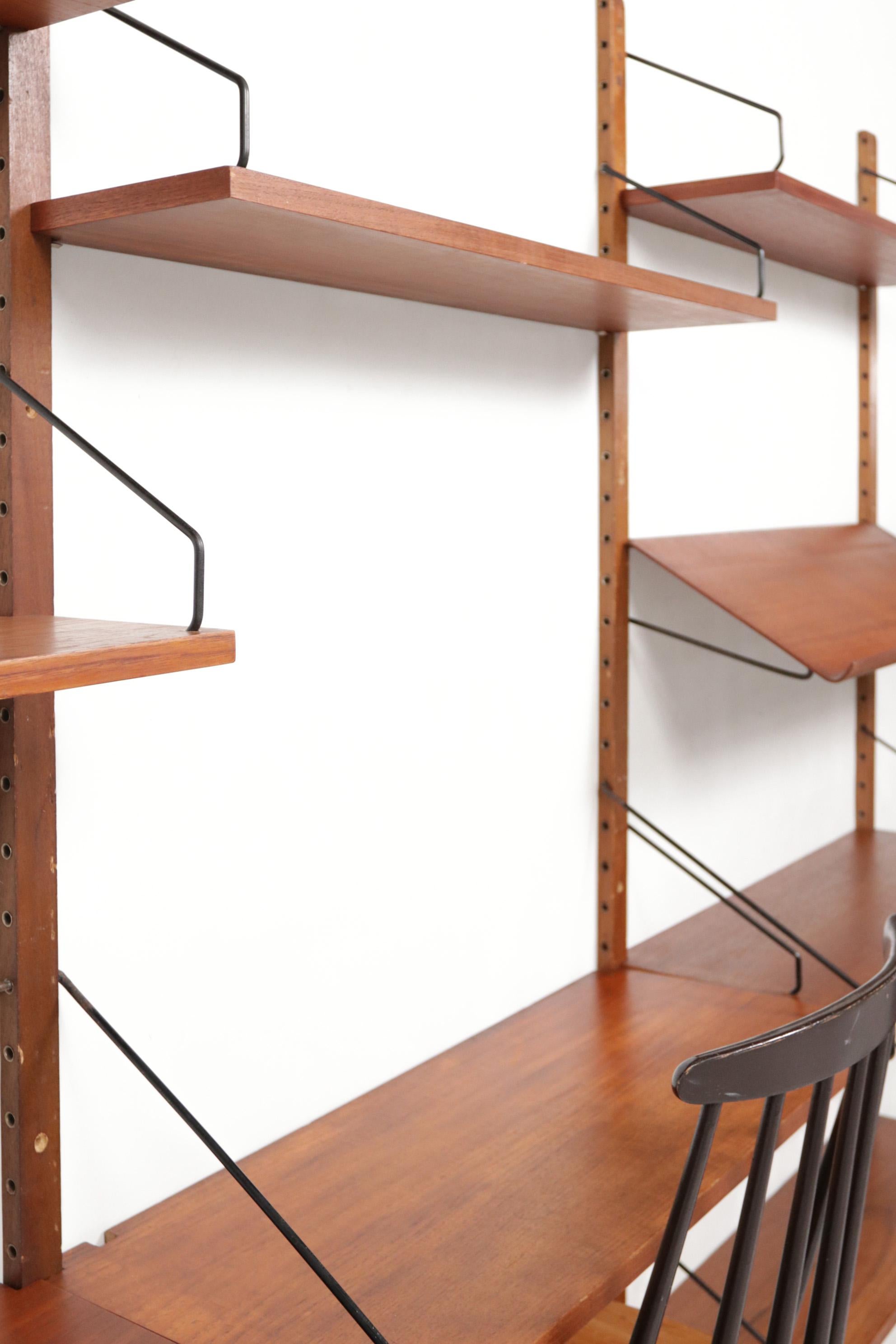 Poul Cadovius Modular Floating Shelf Wall System in Teak, Denmark, 1950's 7