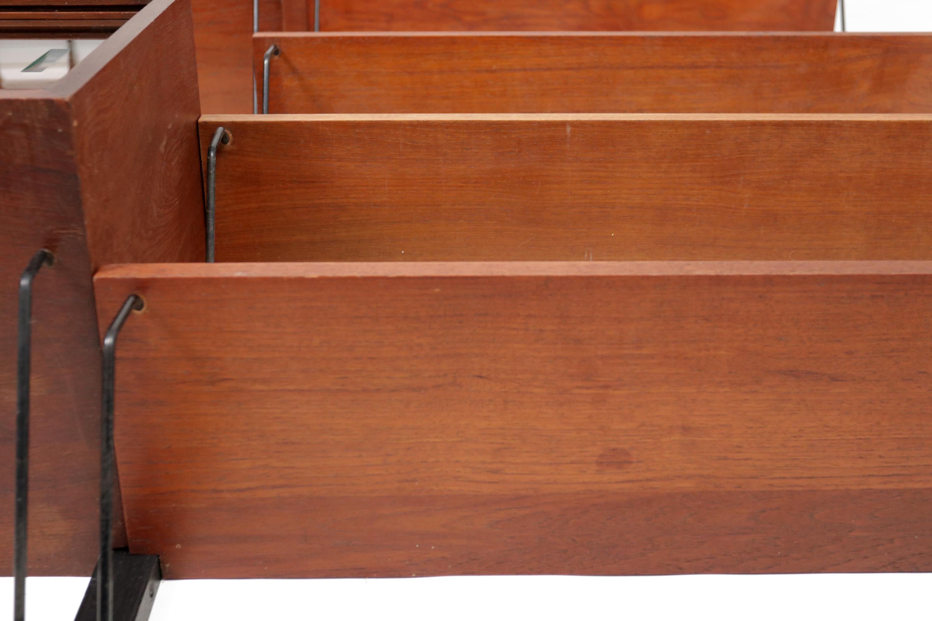 Poul Cadovius Modular Floating Wall System in Teak, Denmark, 1950's 1