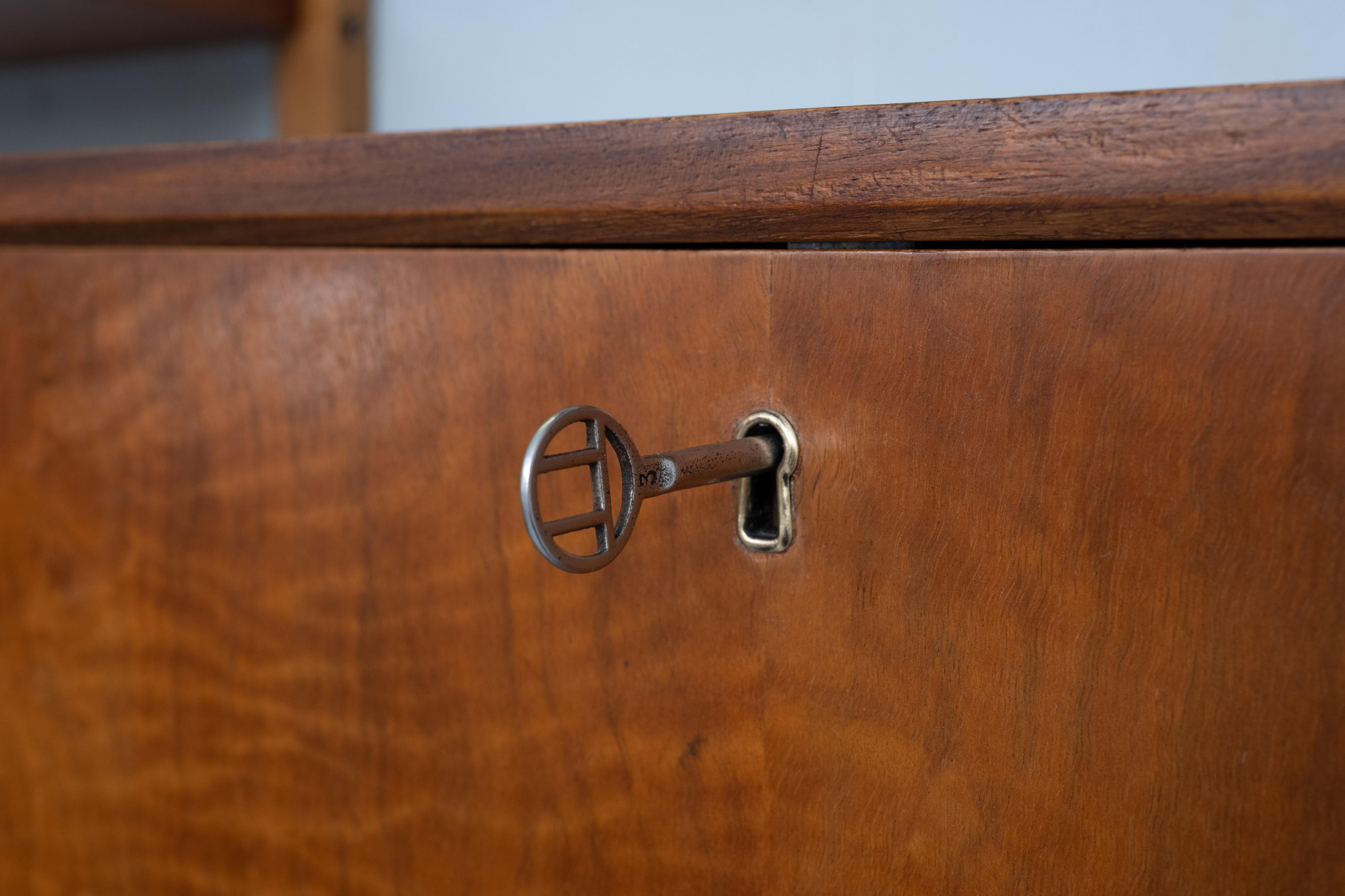 Danish Poul Cadovius modular Royal Wall System 1950s Denmark For Sale