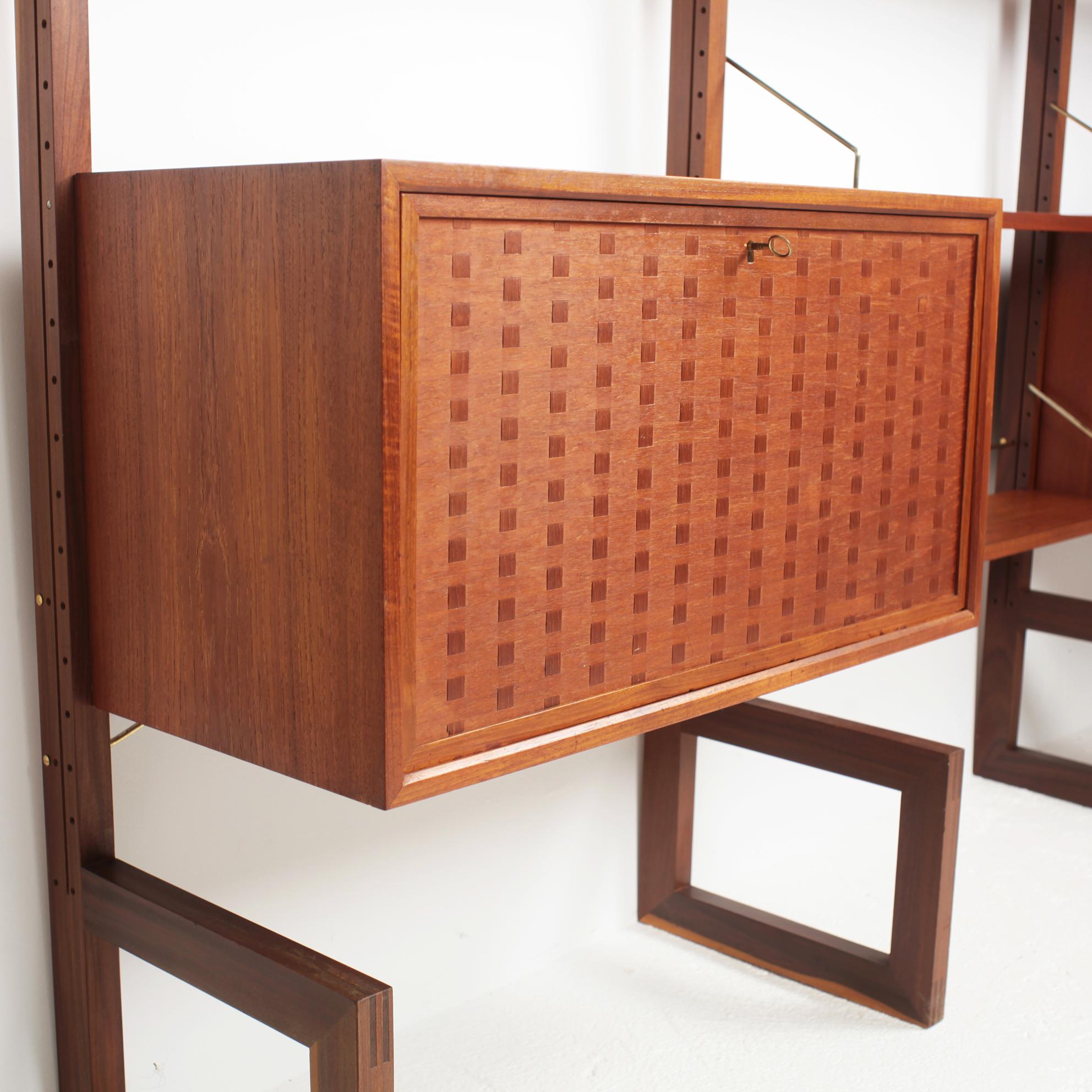 Scandinavian Modern Poul Cadovius Modular Shelves Denmark, 1960s