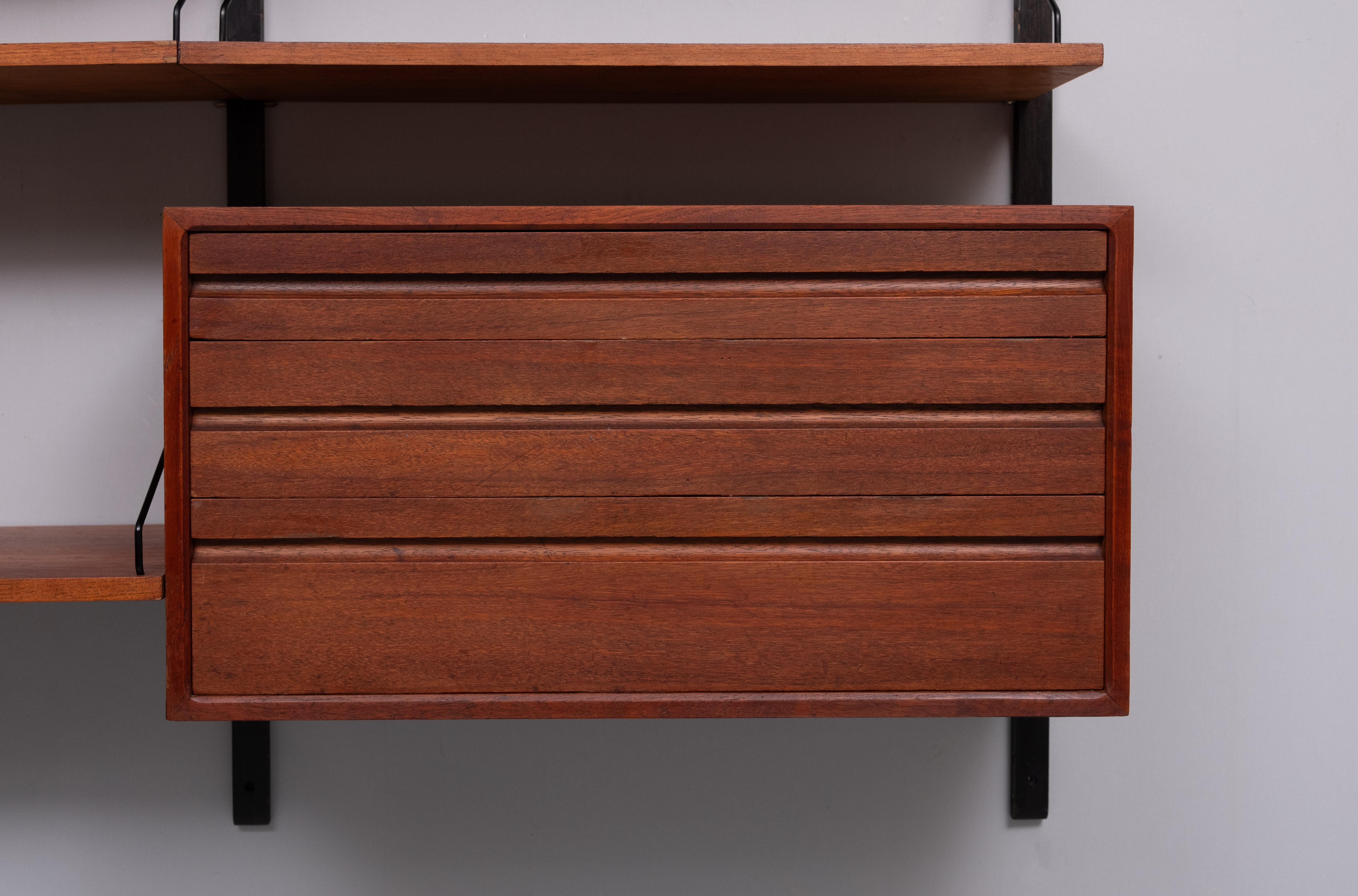 Poul Cadovius  sistema modulare Teak Wall  Danimarca  1960s In condizioni buone in vendita a Den Haag, NL