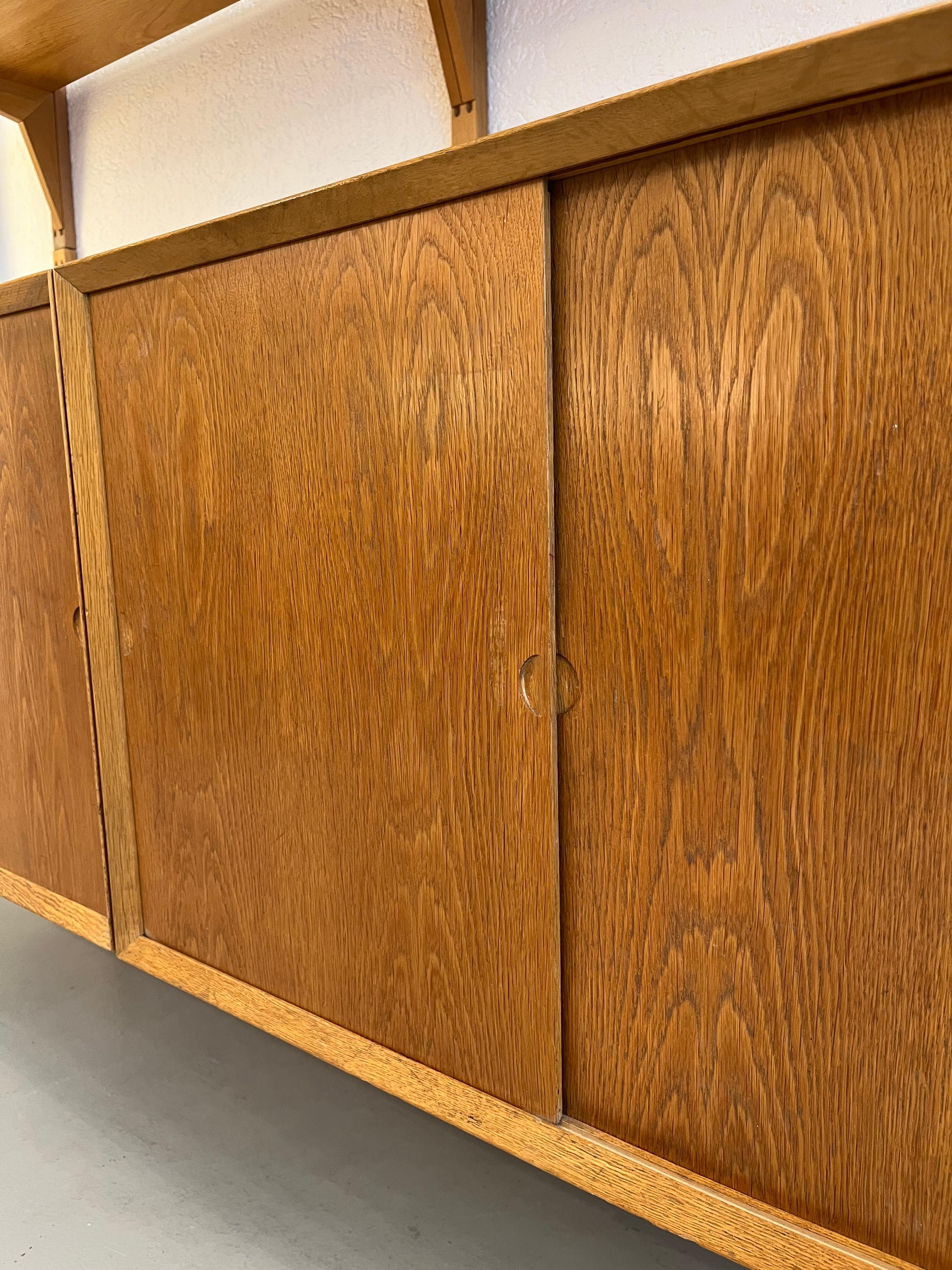 Poul Cadovius Oak Modular Shelf Royal System Wall Unit Denmark ca. 1960 For Sale 8