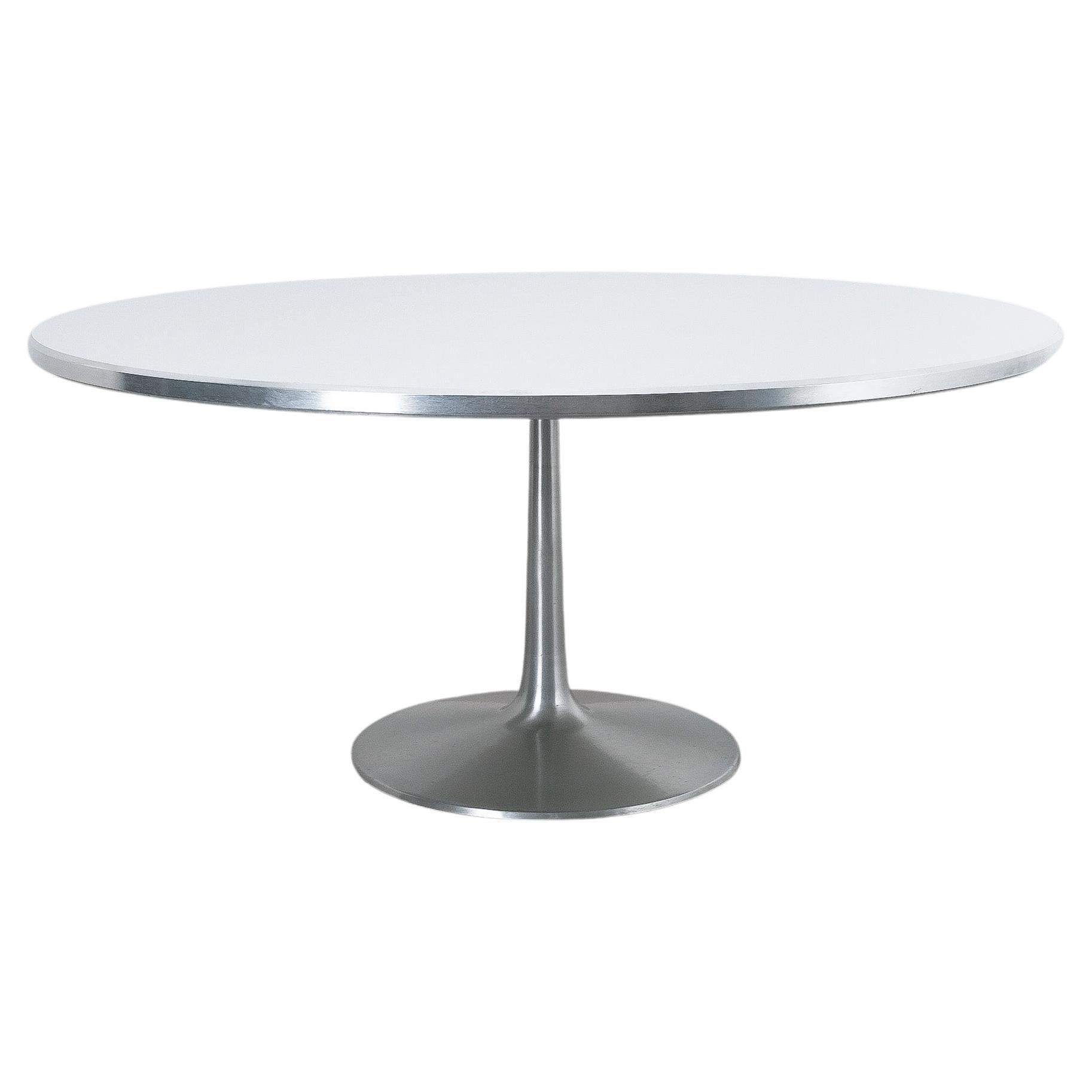 Poul Cadovius Pedestal Dining Table Largest Version Aluminum, Mid Century 