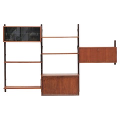 Poul Cadovius Playful 3-bay Wall Unit in Teak Wood, Denmark, 1950s