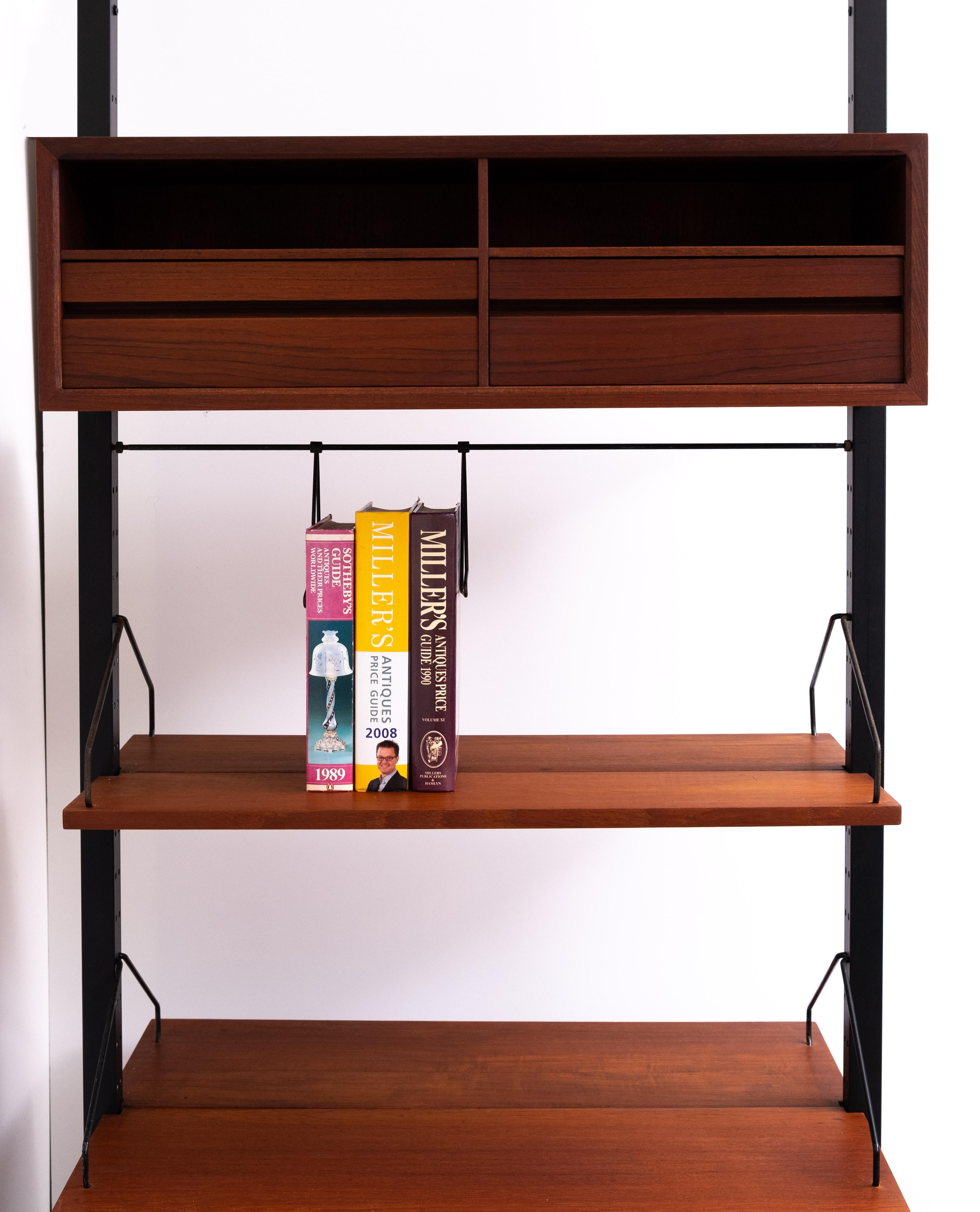 Mid-20th Century Poul Cadovius Room Divider Teak Royal Wall System  Denmark 1960s For Sale