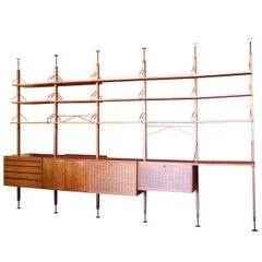 Poul Cadovius Room Divider Teak Royal Wall System Free standing shelving Unit