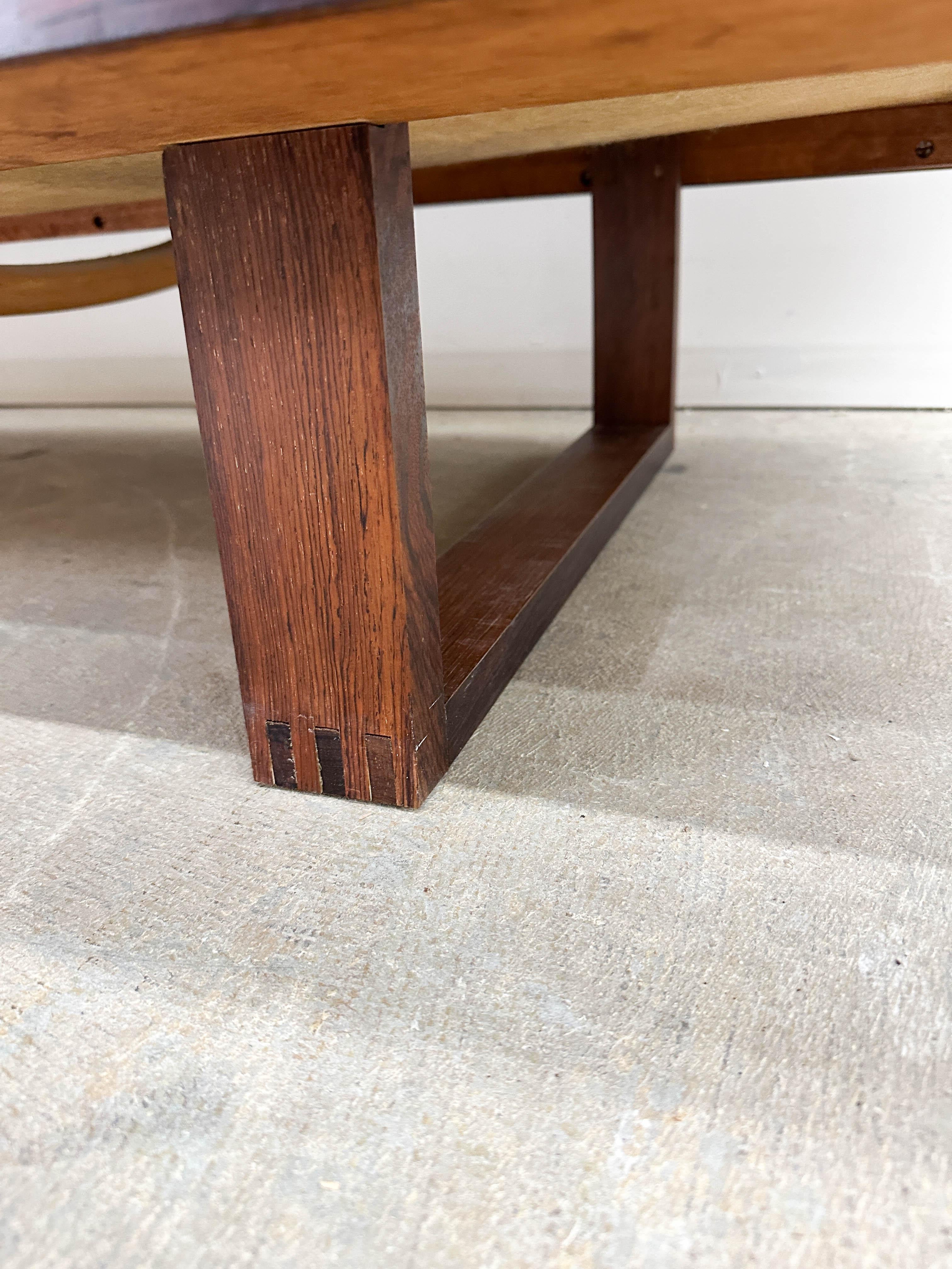 Poul Cadovius Sofa aus Rosenholz und Leder im Angebot 2