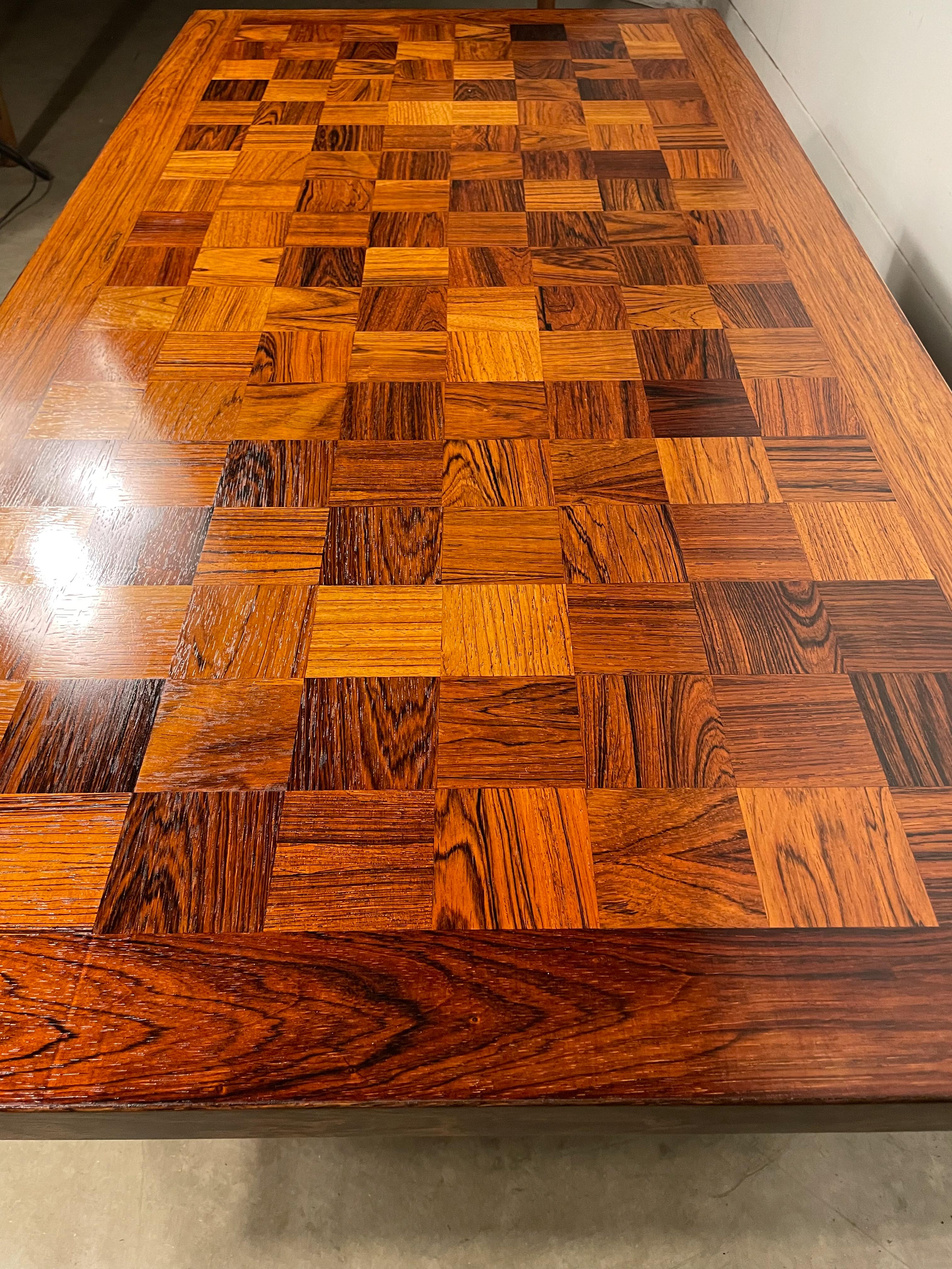 20th Century Poul Cadovius Rosewood Checkerboard Coffee Table