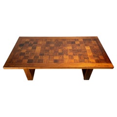 Vintage Poul Cadovius Rosewood Checkerboard Coffee Table