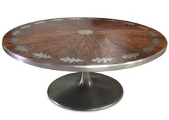 Table basse circulaire Poul Cadovius conçue pour France & Son, années 1960