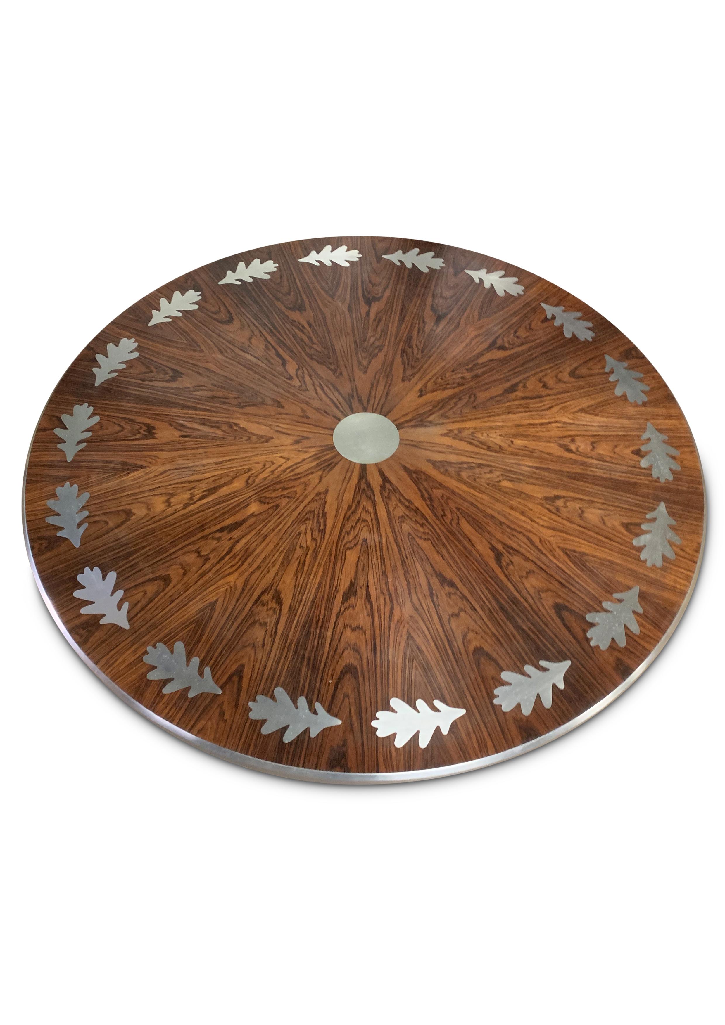 Mid-Century Modern Table basse circulaire en bois de rose Poul Cadovius conçue pour France & Son dans les années 1960 en vente