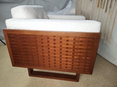 Poul Cadovius Loungesessel aus Palisanderholz mit Korbgeflecht, Paar, France & Son, Dänemark 1962