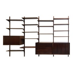 Poul Cadovius Rosewood Modular Royal Shelving System, Denmark circa 1960