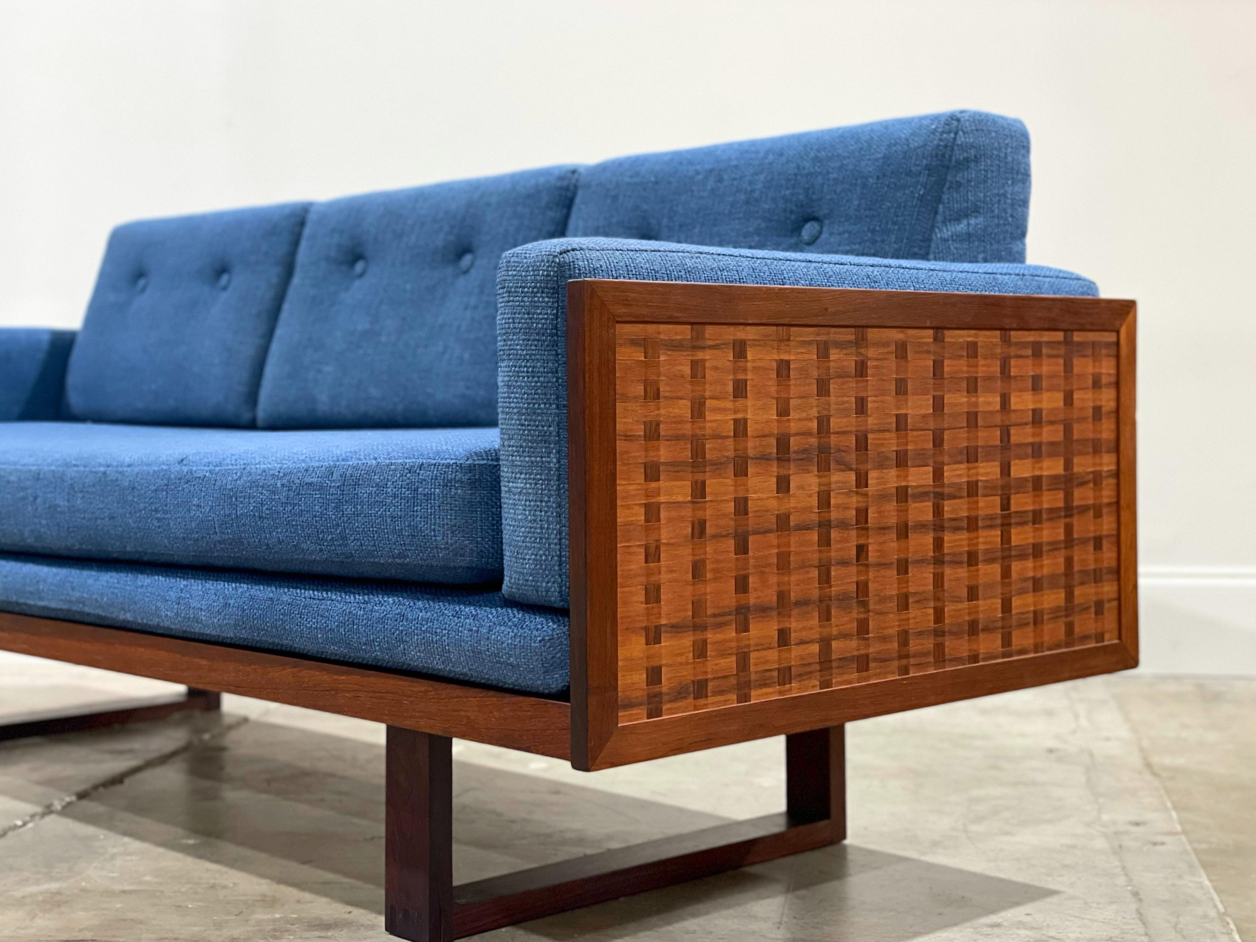 Wool Poul Cadovius Rosewood Sofa, Guvernor Model for France and Son, Denmark, 1958