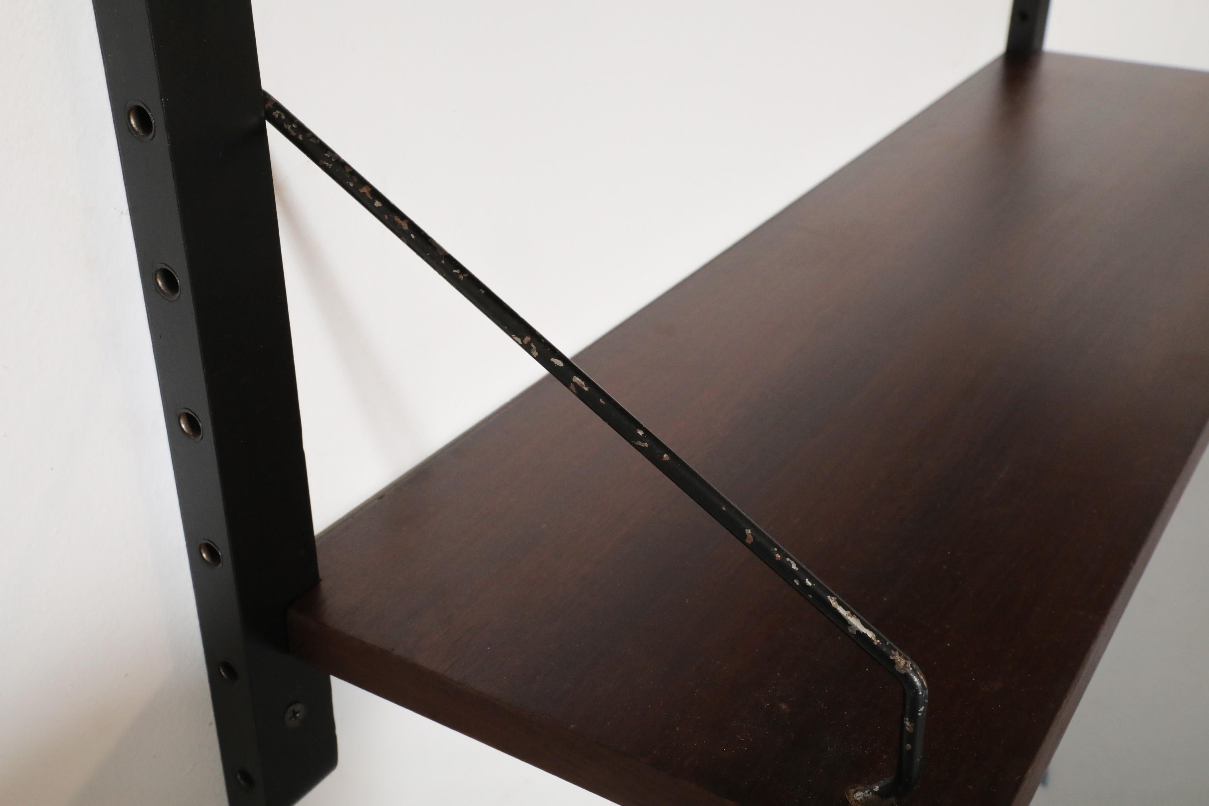 Poul Cadovius Royal Rosewood Wall Mount Sliding Glass Front Cabinet and Shelving 12