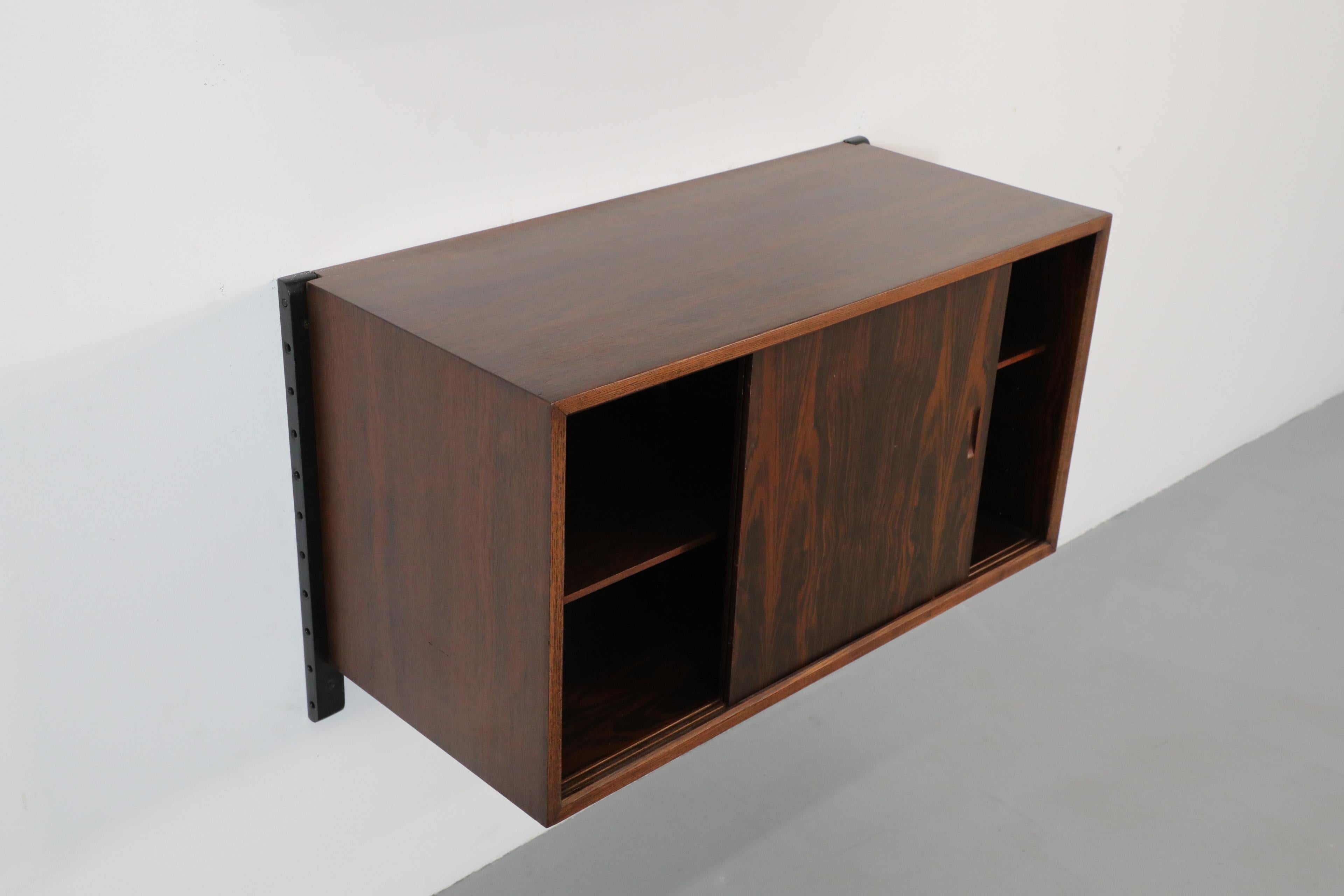 Poul Cadovius Royal Shelving Rosewood Wall Mount Shelving Unit and Cabinet 4
