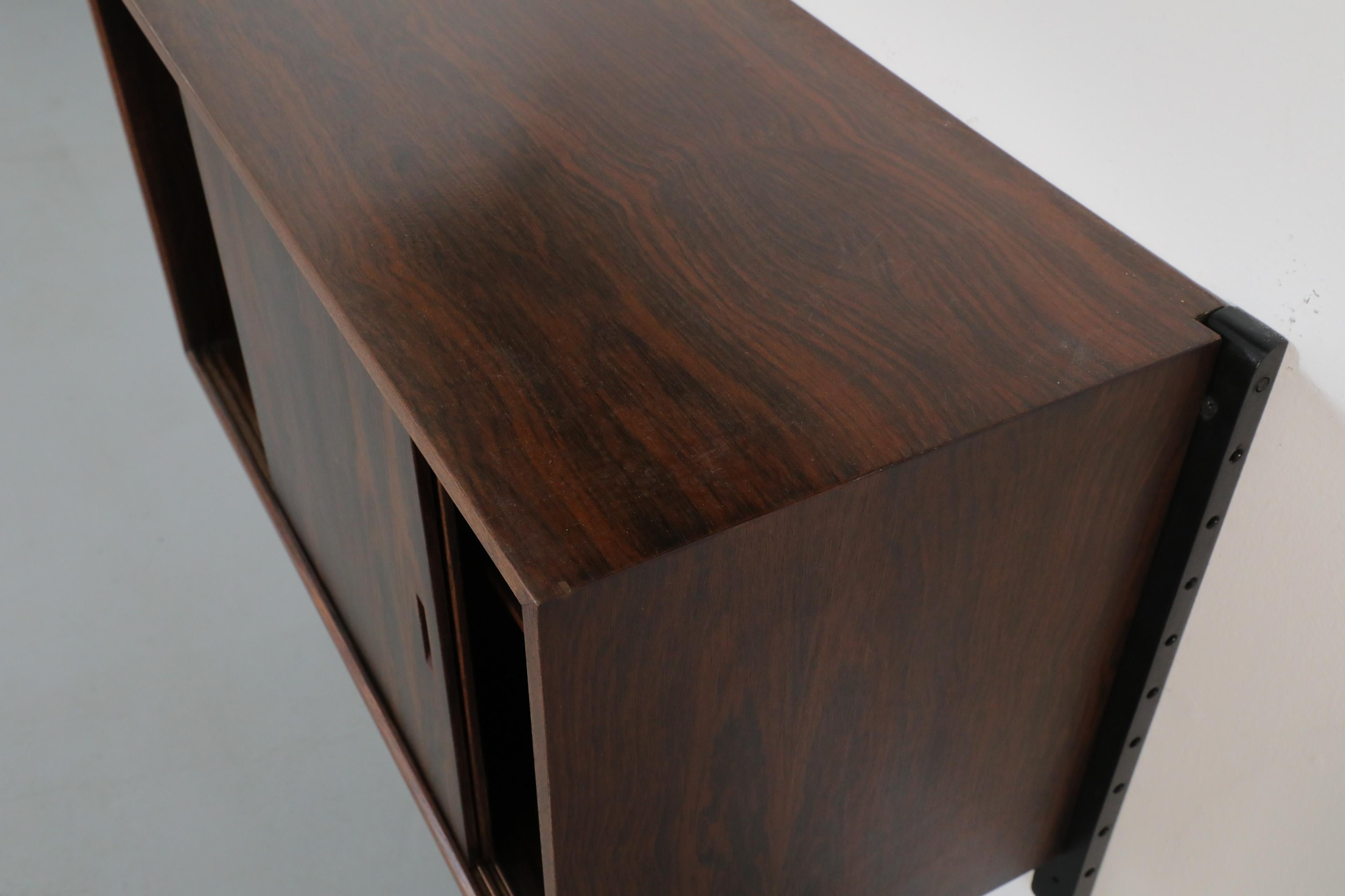 Poul Cadovius Royal Shelving Rosewood Wall Mount Shelving Unit and Cabinet 5