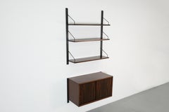 Poul Cadovius Royal Shelving Rosewood Wall Mount Shelving Unit and Cabinet