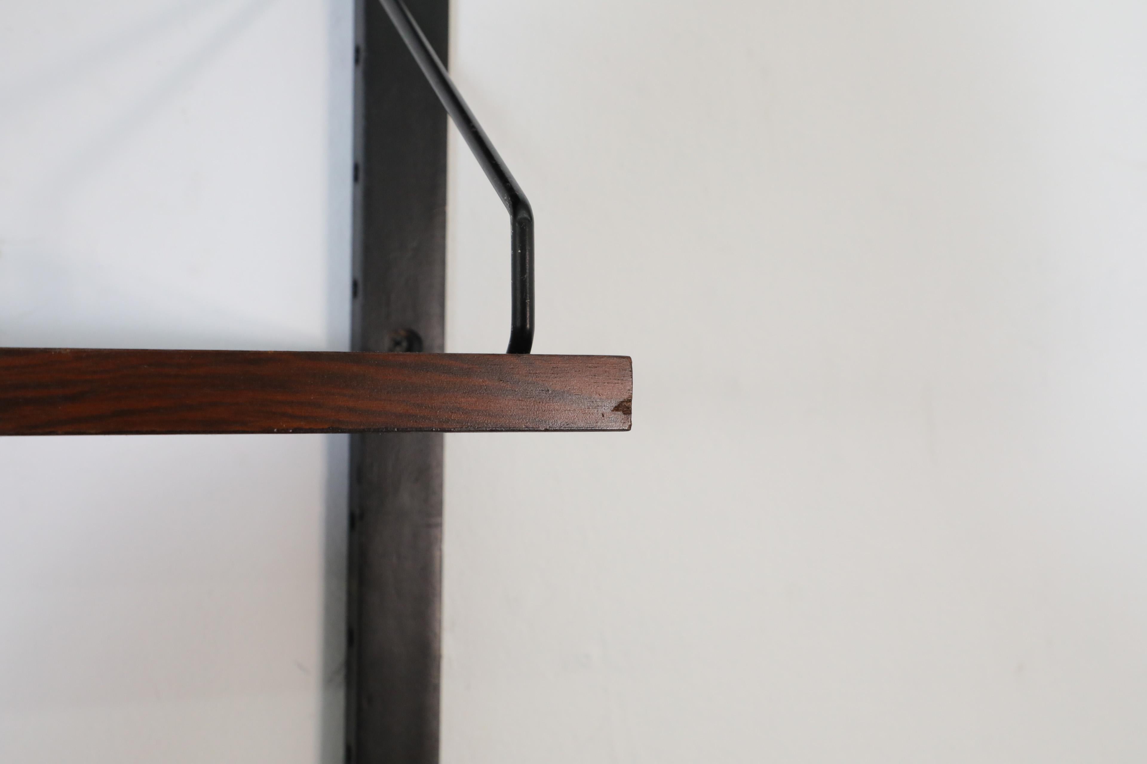 Poul Cadovius Royal Shelving Rosewood Wall Mount Shelving Unit and Cabinet 1