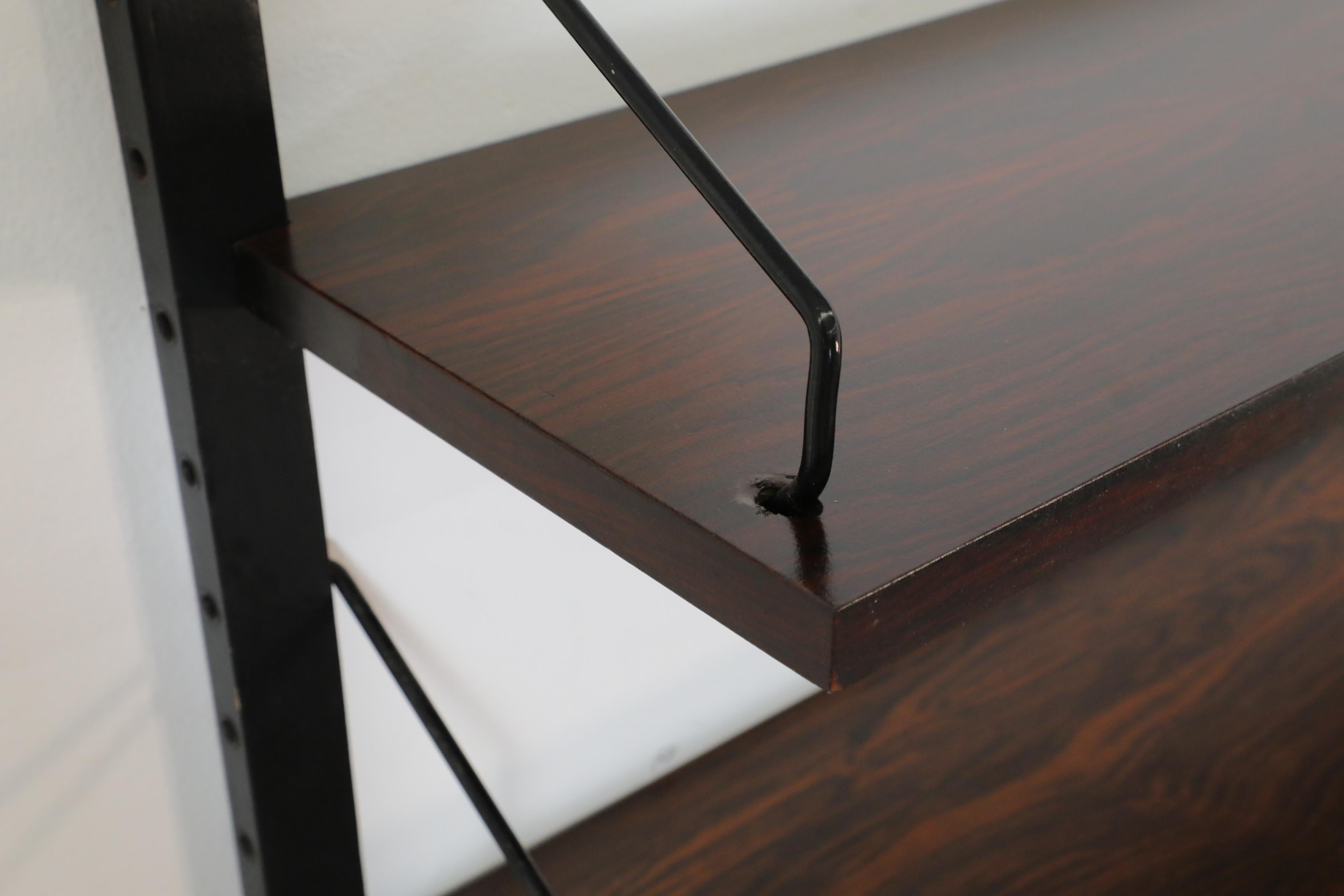 Poul Cadovius Royal Shelving Rosewood Wall Mount Shelving Unit and Cabinet 2
