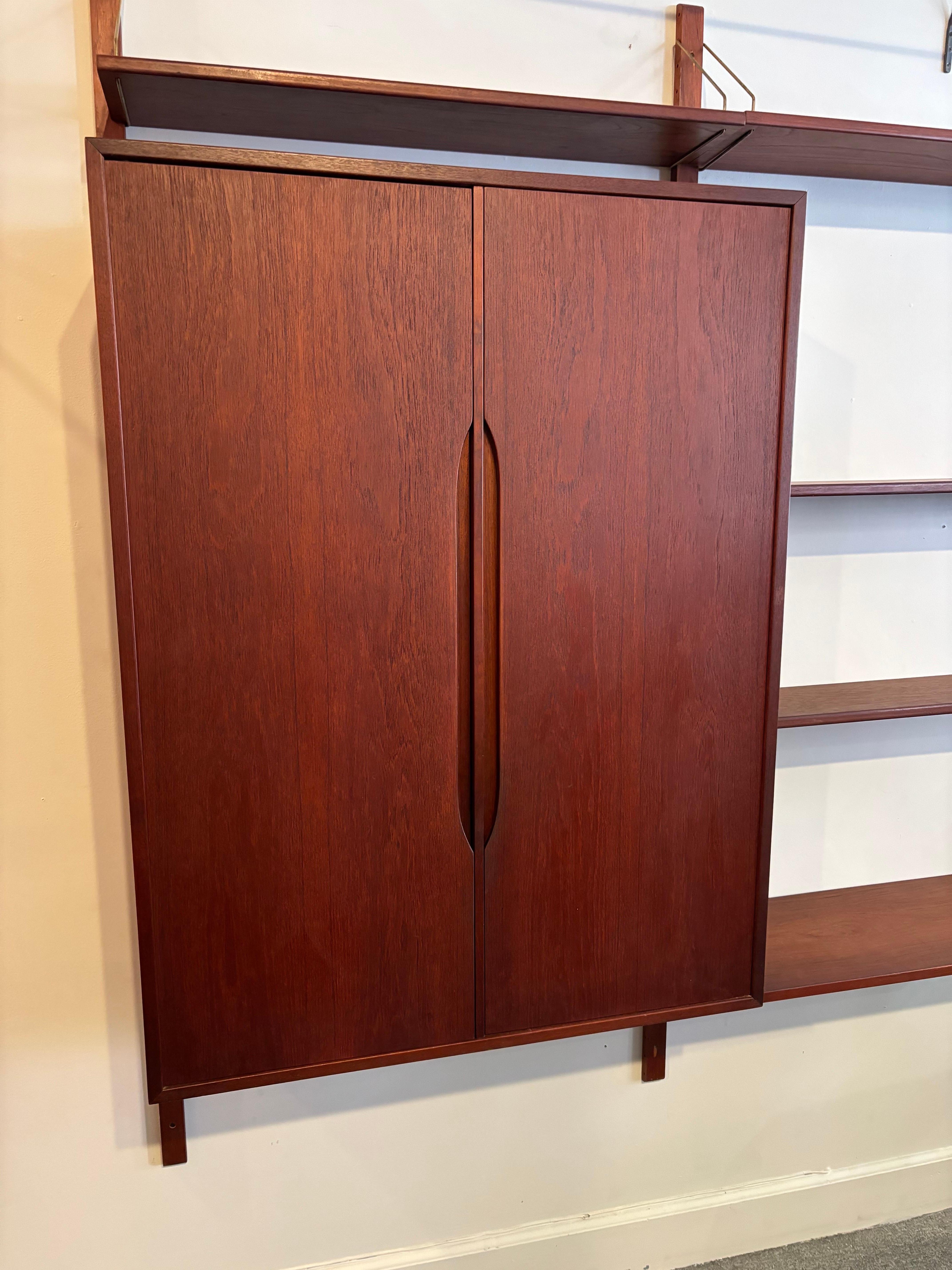 Poul Cadovius 2 Bay Royal System.  Set includes one large cabinet, measures 34.5 x 45