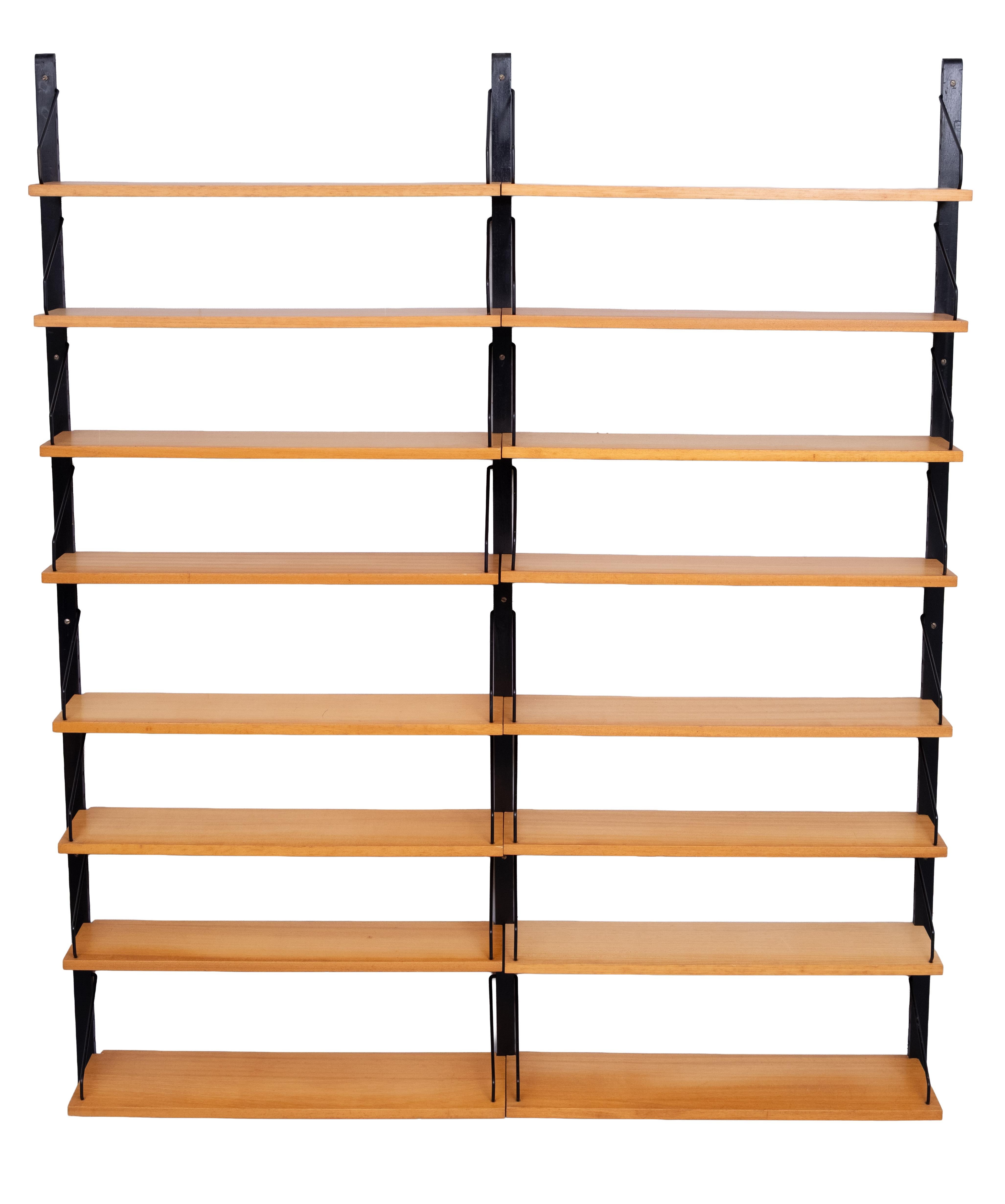 Poul Cadovius  Système royal  Bibliothèque en Beeche Wood 1960s Bon état - En vente à Den Haag, NL