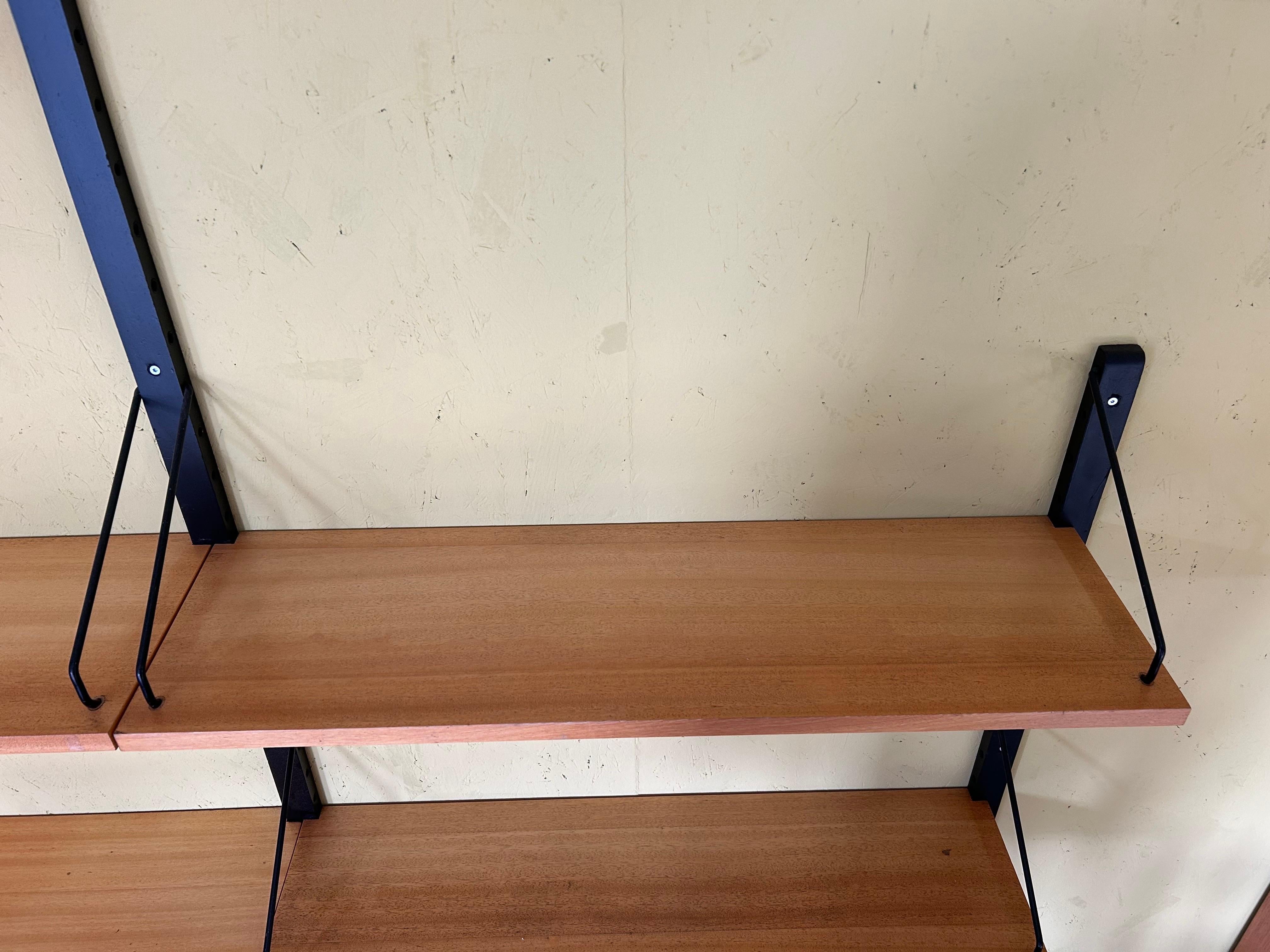 Poul Cadovius Royal System Danish Modern Birch wood Wall Unit Shelving, 1960 For Sale 2