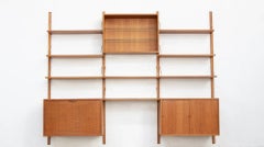 Poul Cadovius Royal System Danish Teak Wall Unit Bookcase, 1940s