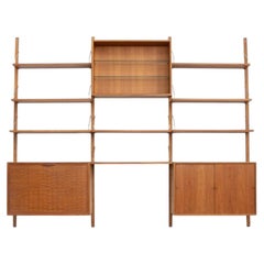 Poul Cadovius Royal System Danish Teak Wall Unit Bookcase, 1940s