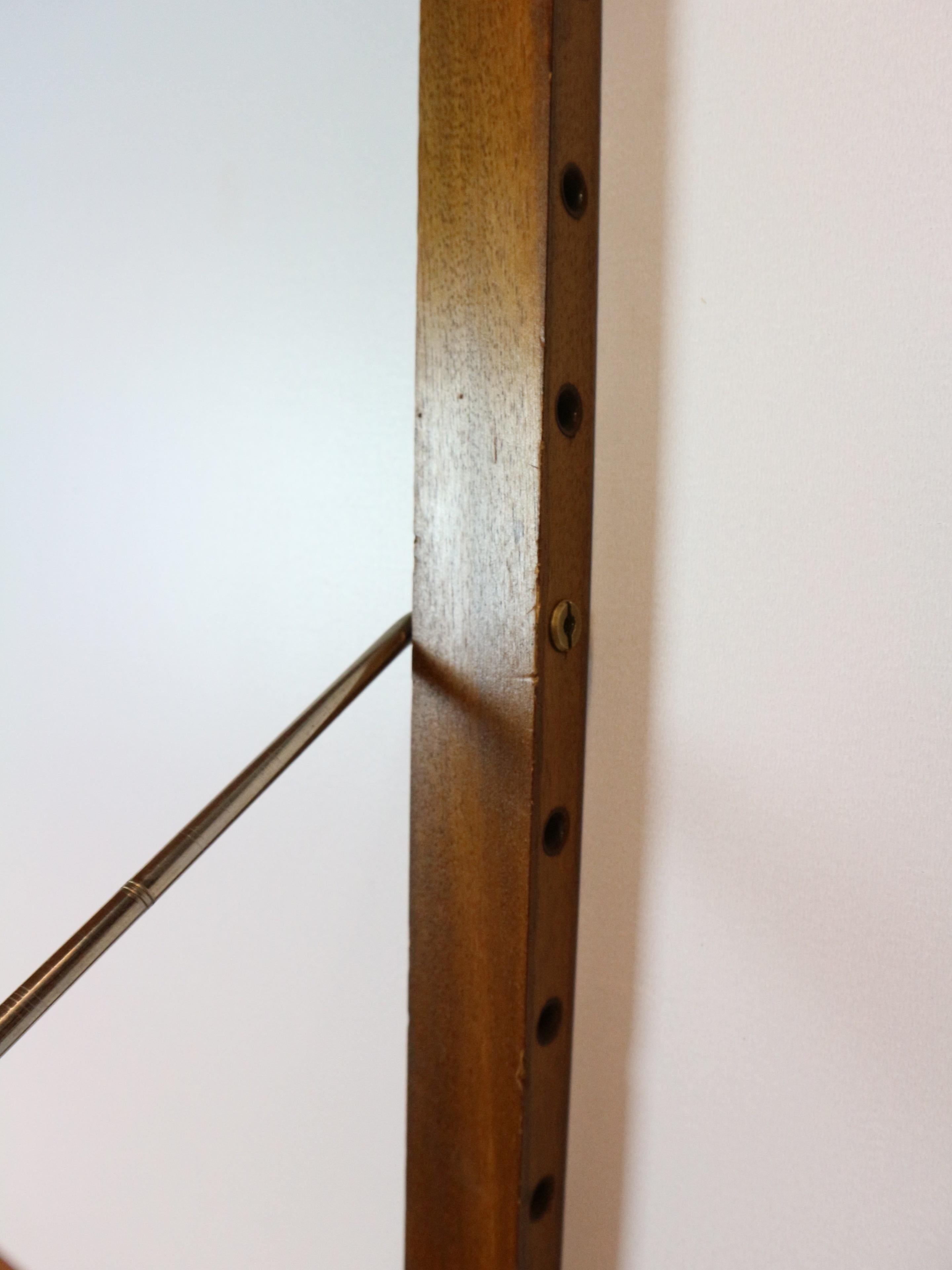 Poul Cadovius 'Royal System' teak desk shelf and brass brackets, 1960s Denmark 2