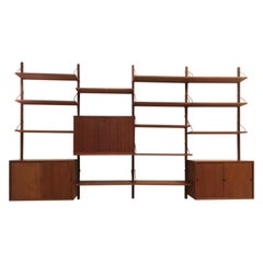 Poul Cadovius Royal System Teak Floating Modular Shelf, Cado, Denmark circa 1960