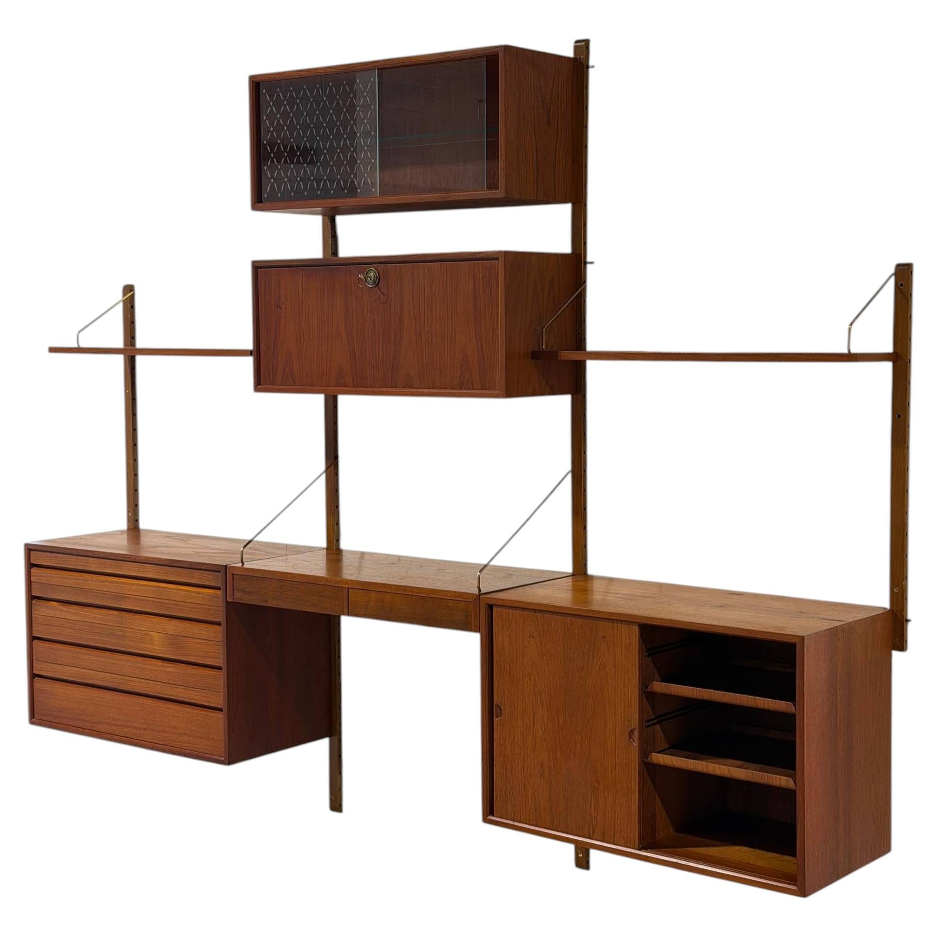 Poul Cadovius Royal System Teak Modular Wall Unit Danish Mid-Century Modern 1960