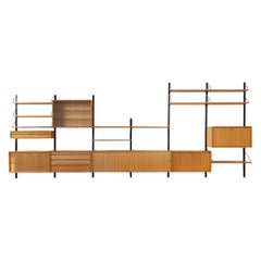Poul Cadovius Royal System wall-system shelves cupboard in Bobonko, Denmark 1960