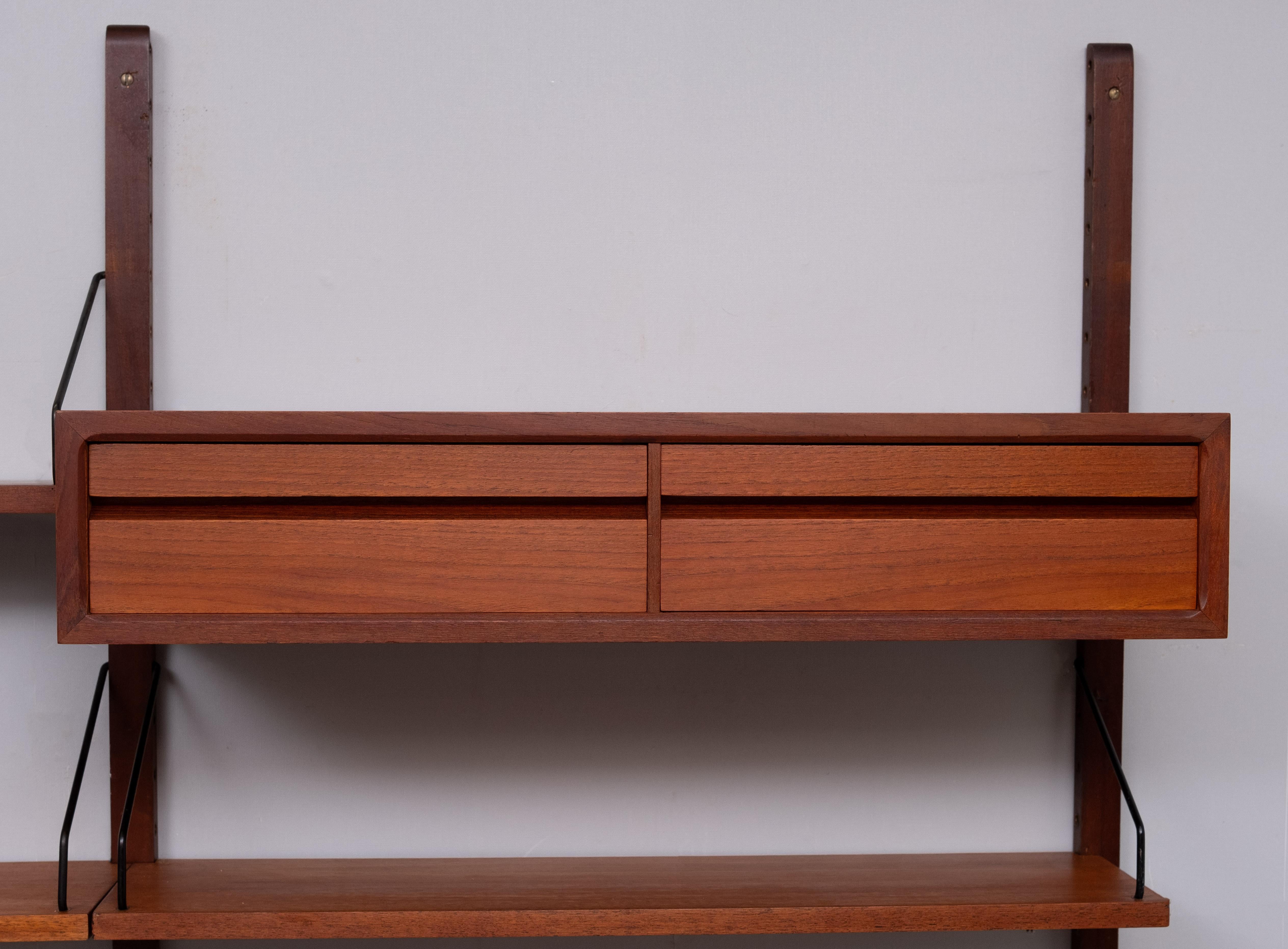 Teak Poul Cadovius  Royal Wall System  1960s  Denmark