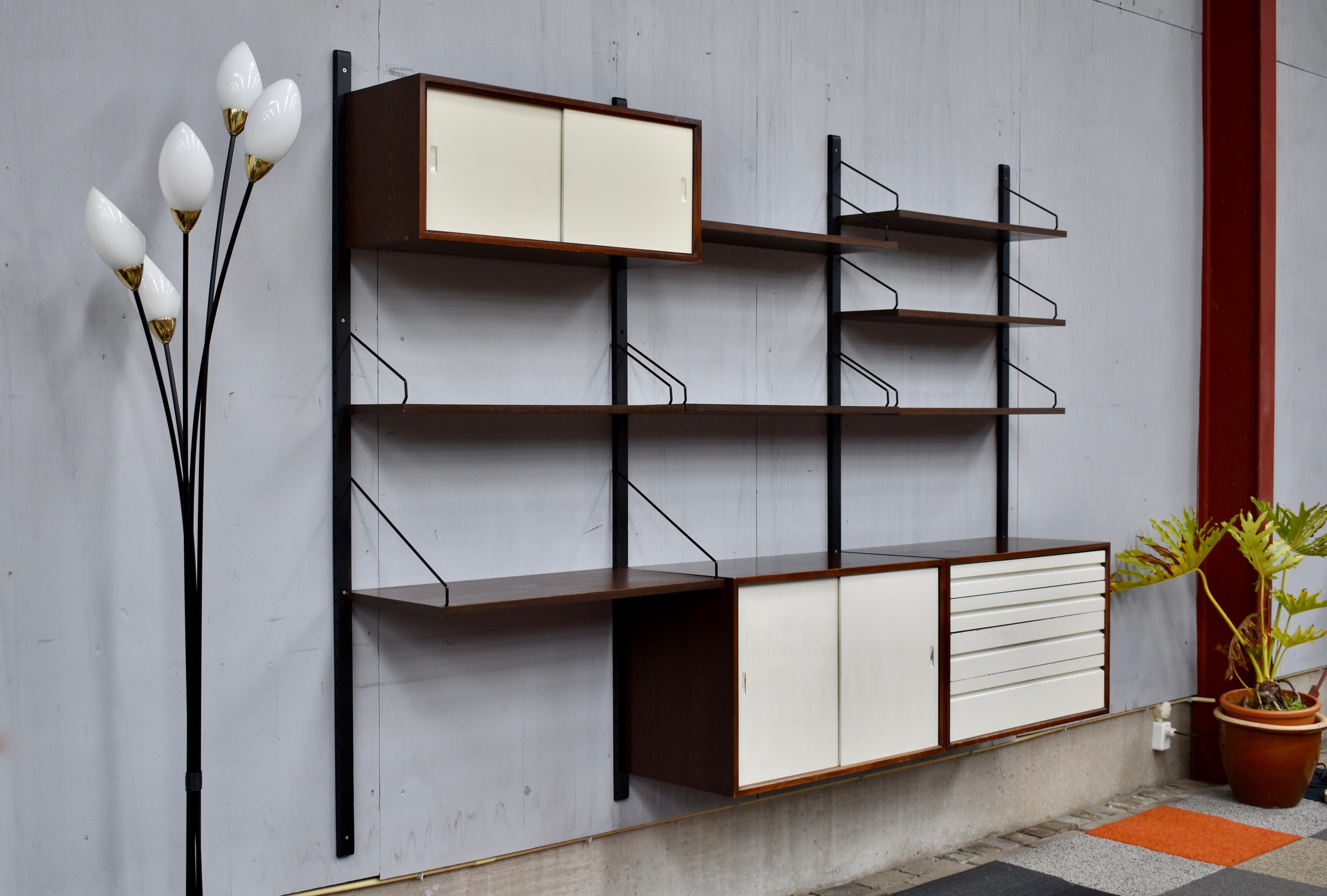 Scandinavian Modern Poul Cadovius Royal Wall Unit in Wenge, Denmark, circa 1960