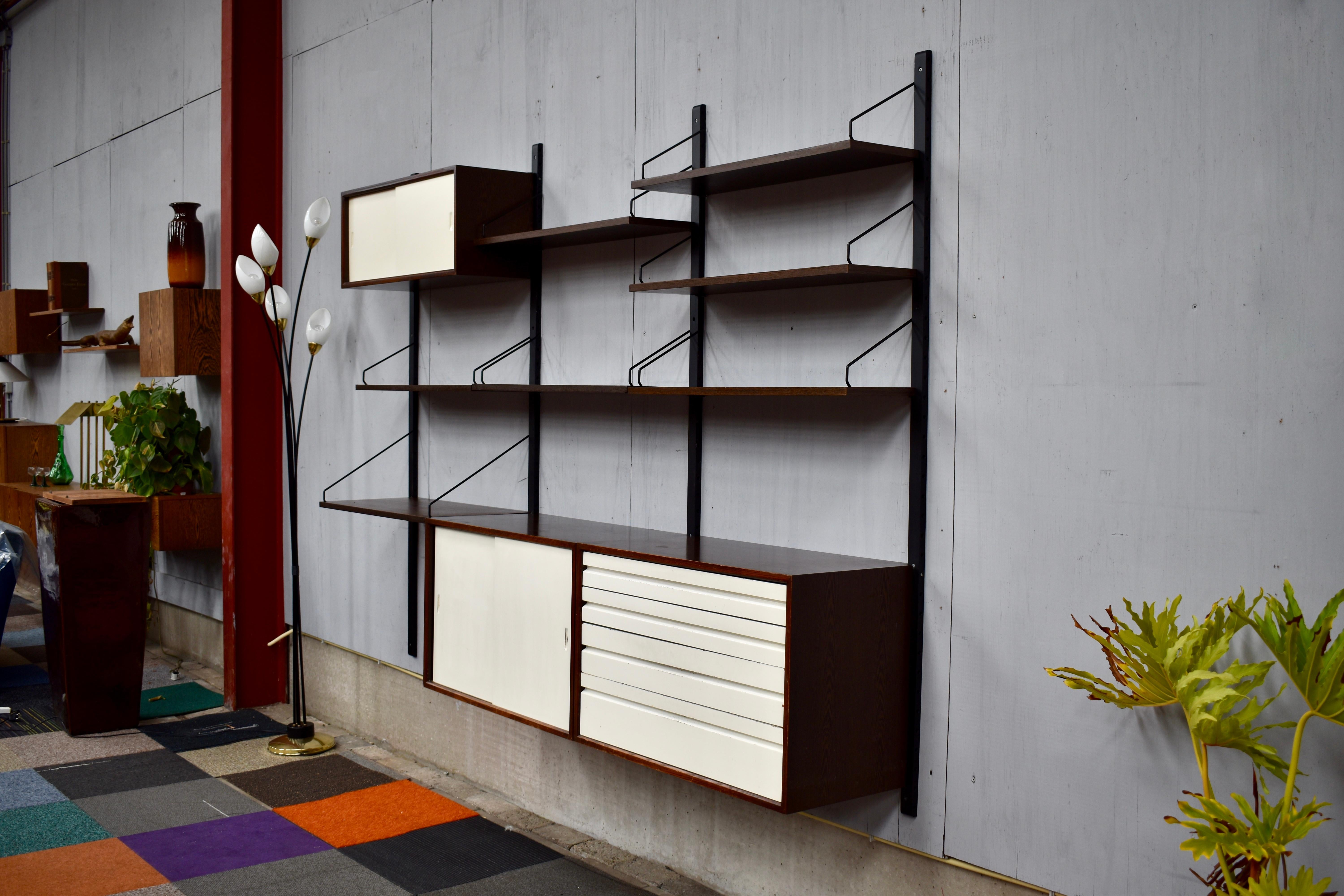 Danish Poul Cadovius Royal Wall Unit in Wenge, Denmark, circa 1960