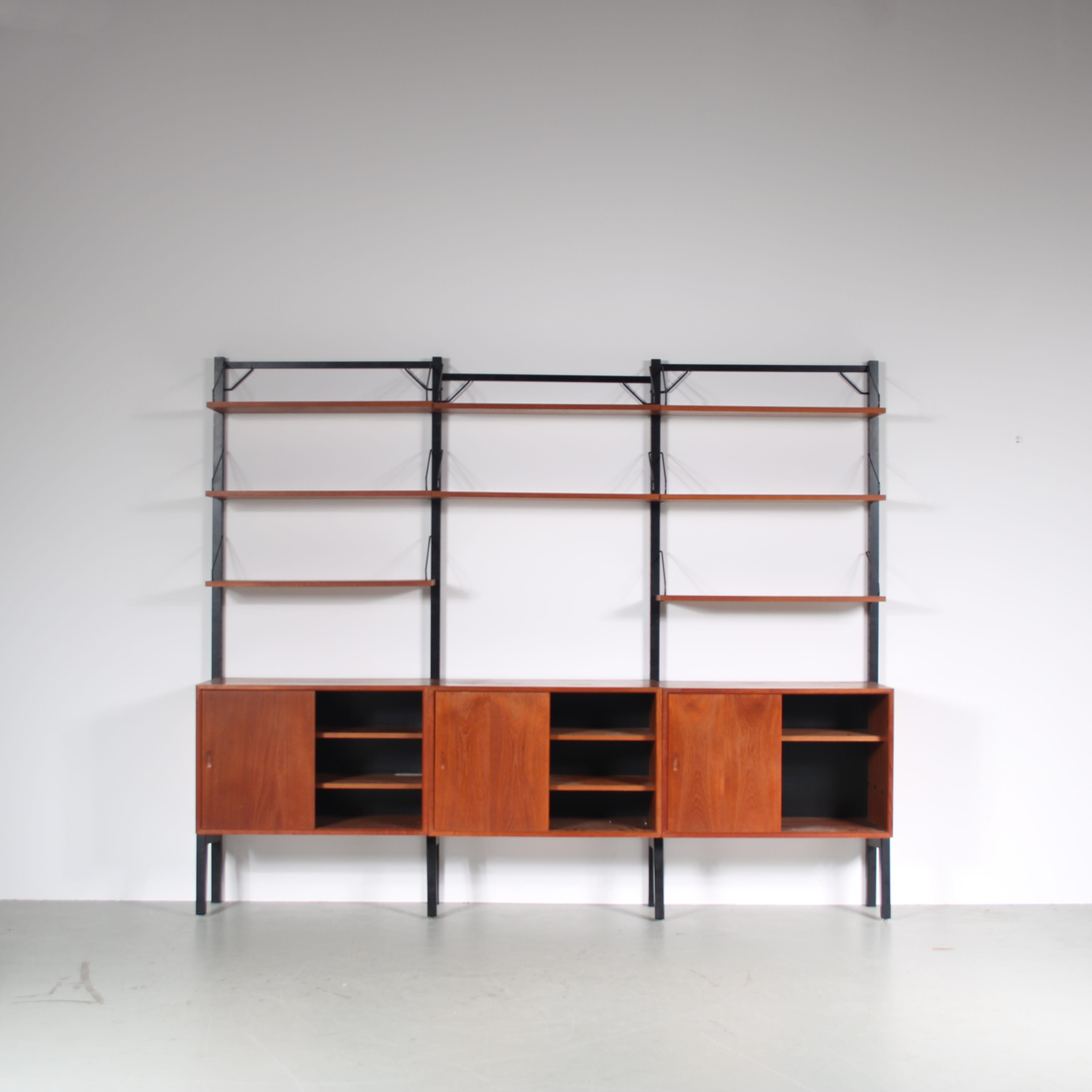 Mid-Century Modern Poul Cadovius System Cabinet for Royal System, Denmark 1960