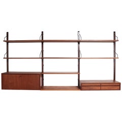 Poul Cadovius Teak 3-Section Wall Unit