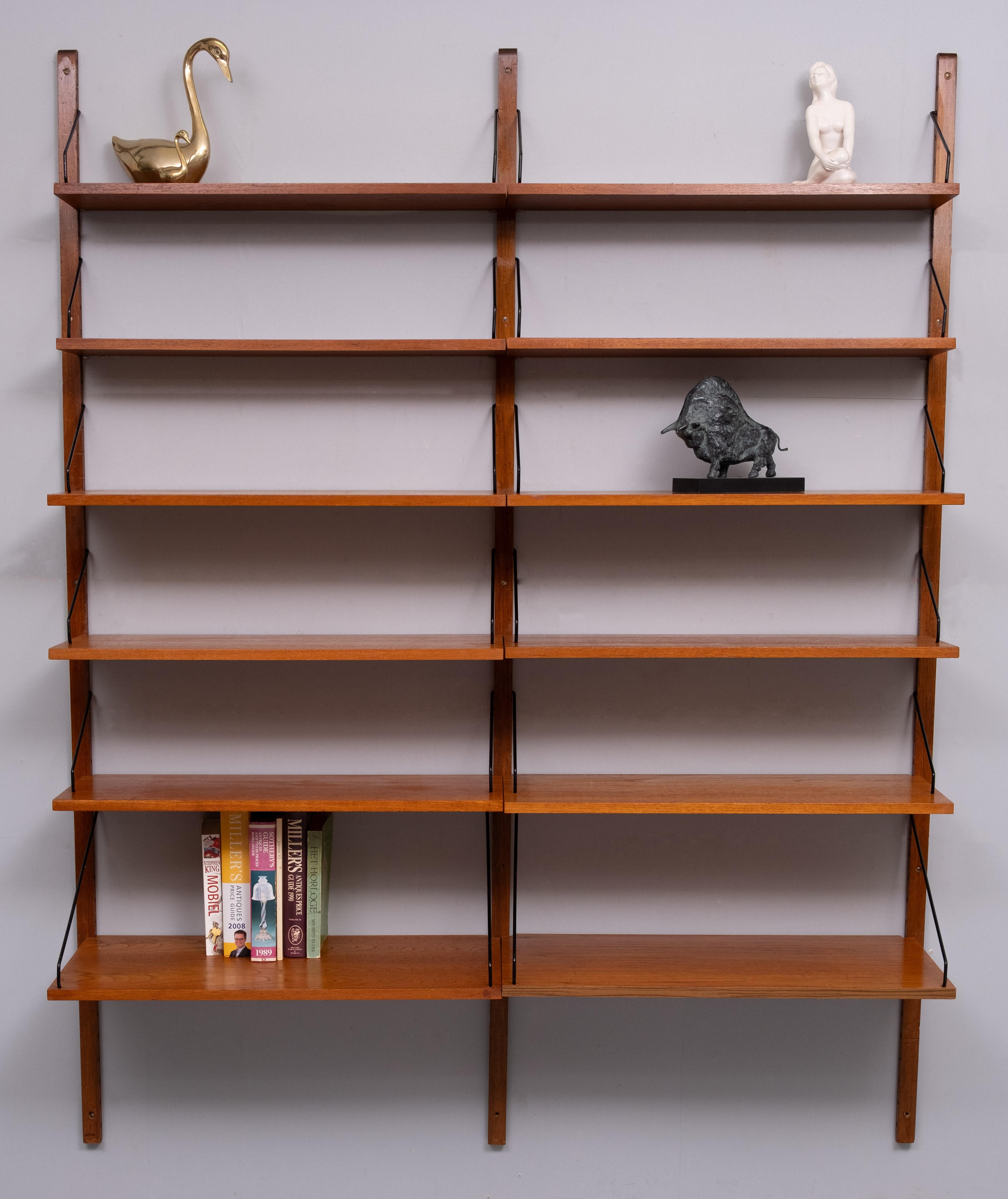 Mid-20th Century Poul Cadovius  Teak  Bookcase Shelves For Royal System  1960s For Sale
