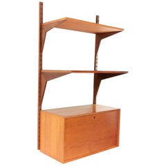 Poul Cadovius Teak Midcentury Wall Unit Desk Office Danish, 1960s