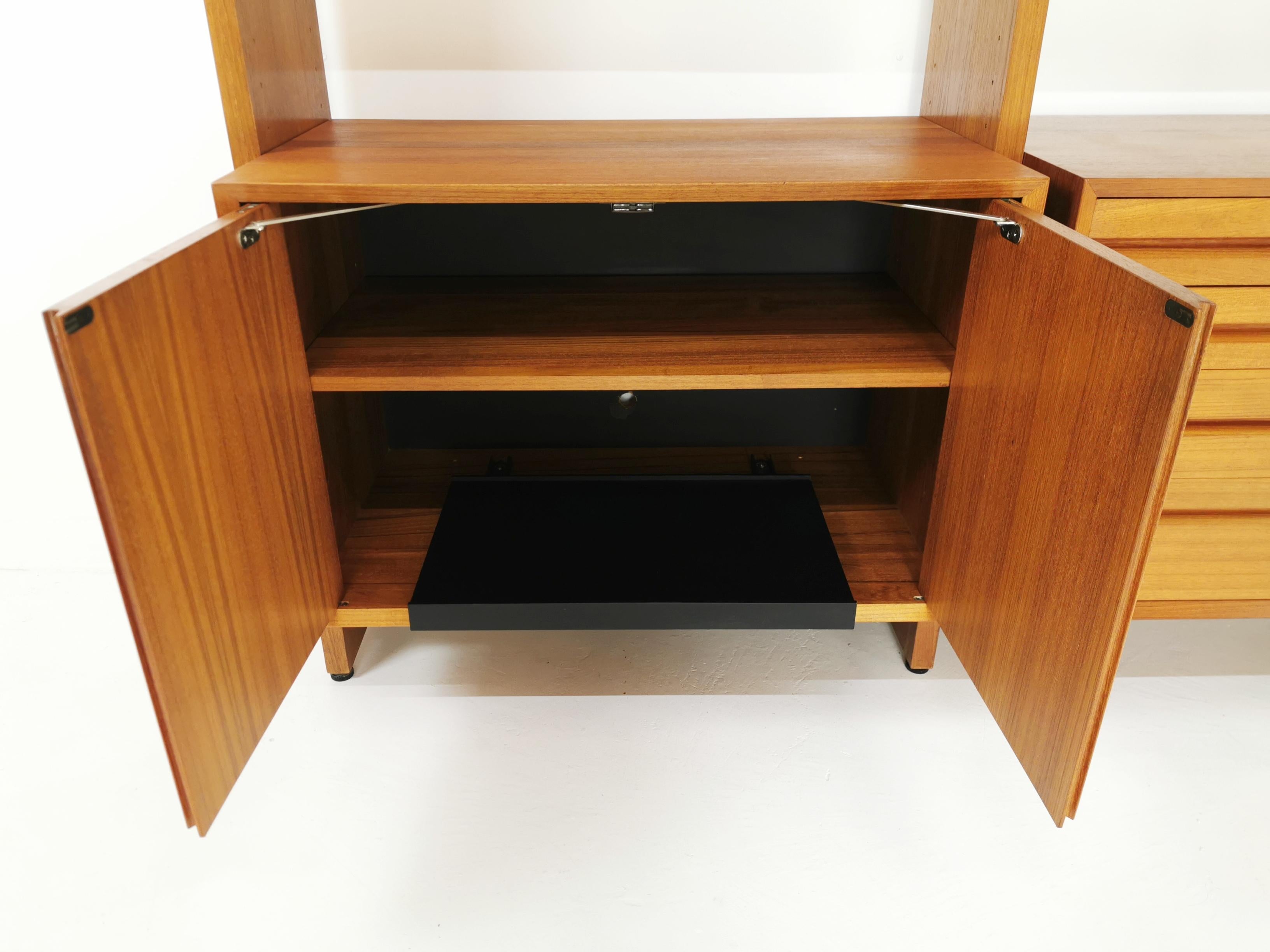 Poul Cadovius Teak Modular Wall Unit Denmark, 1960s 8