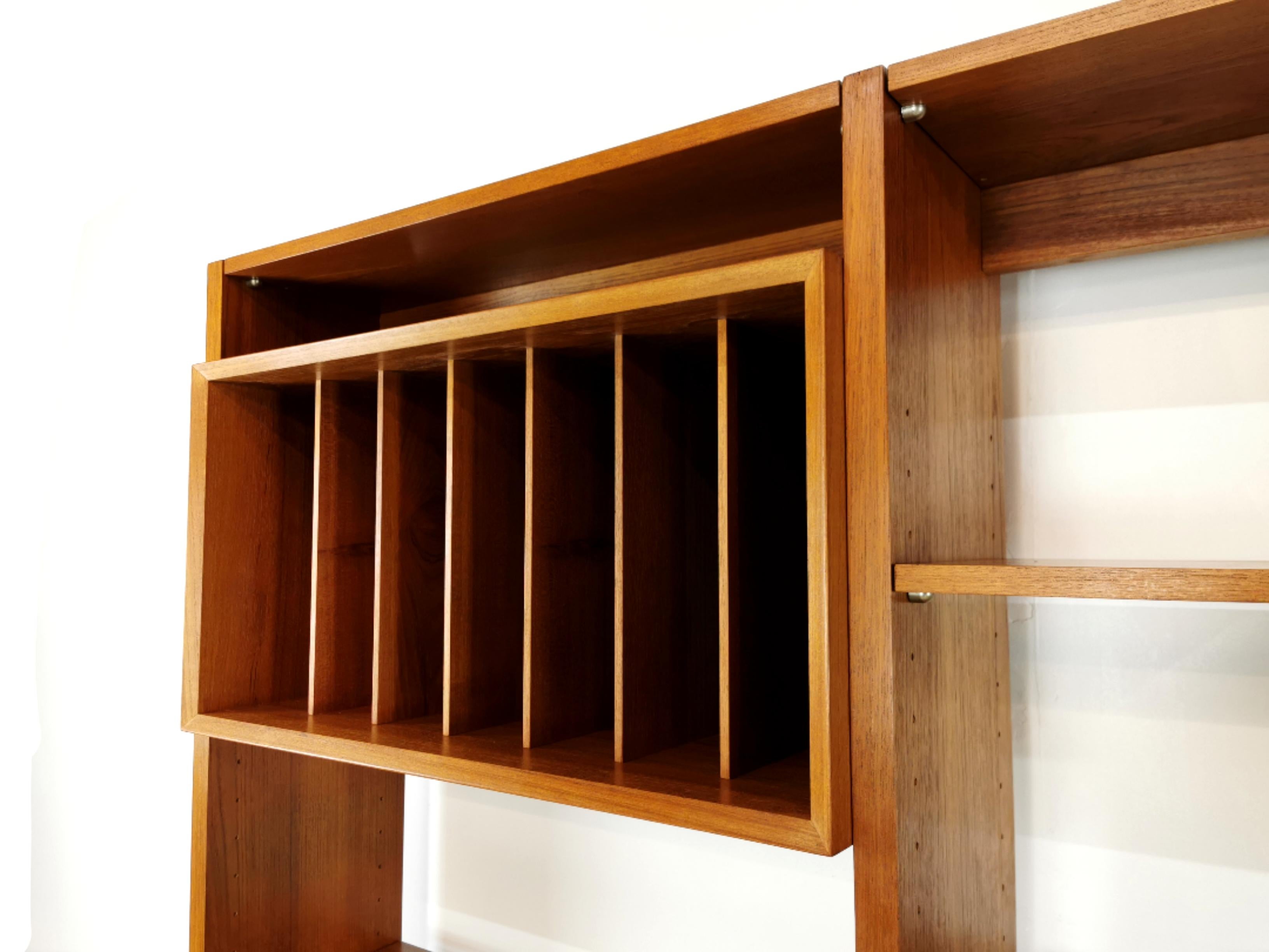 Poul Cadovius Teak Modular Wall Unit Denmark, 1960s 3