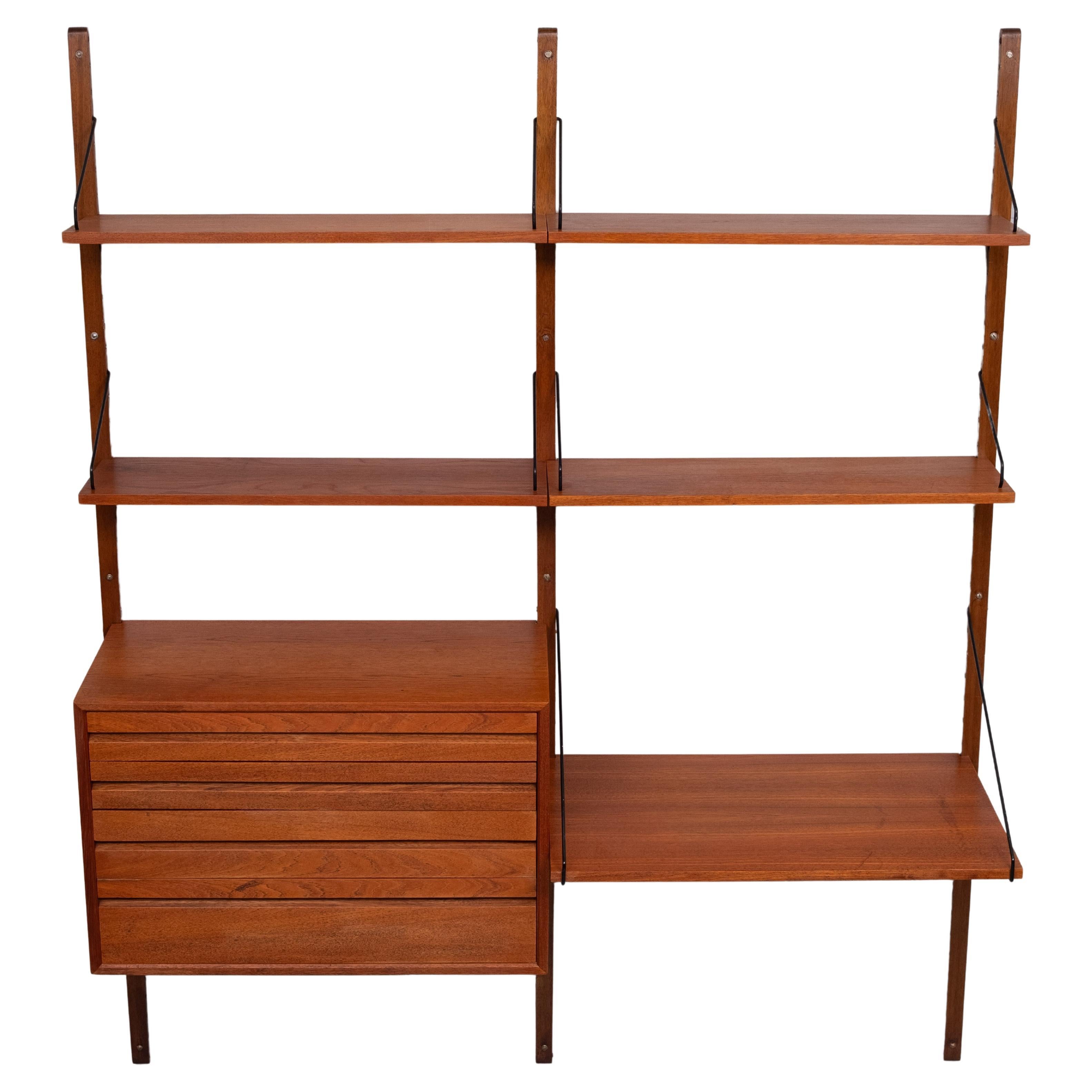 Mid-Century Modern Poul Cadovius Teak Royal Wall System  Denmark