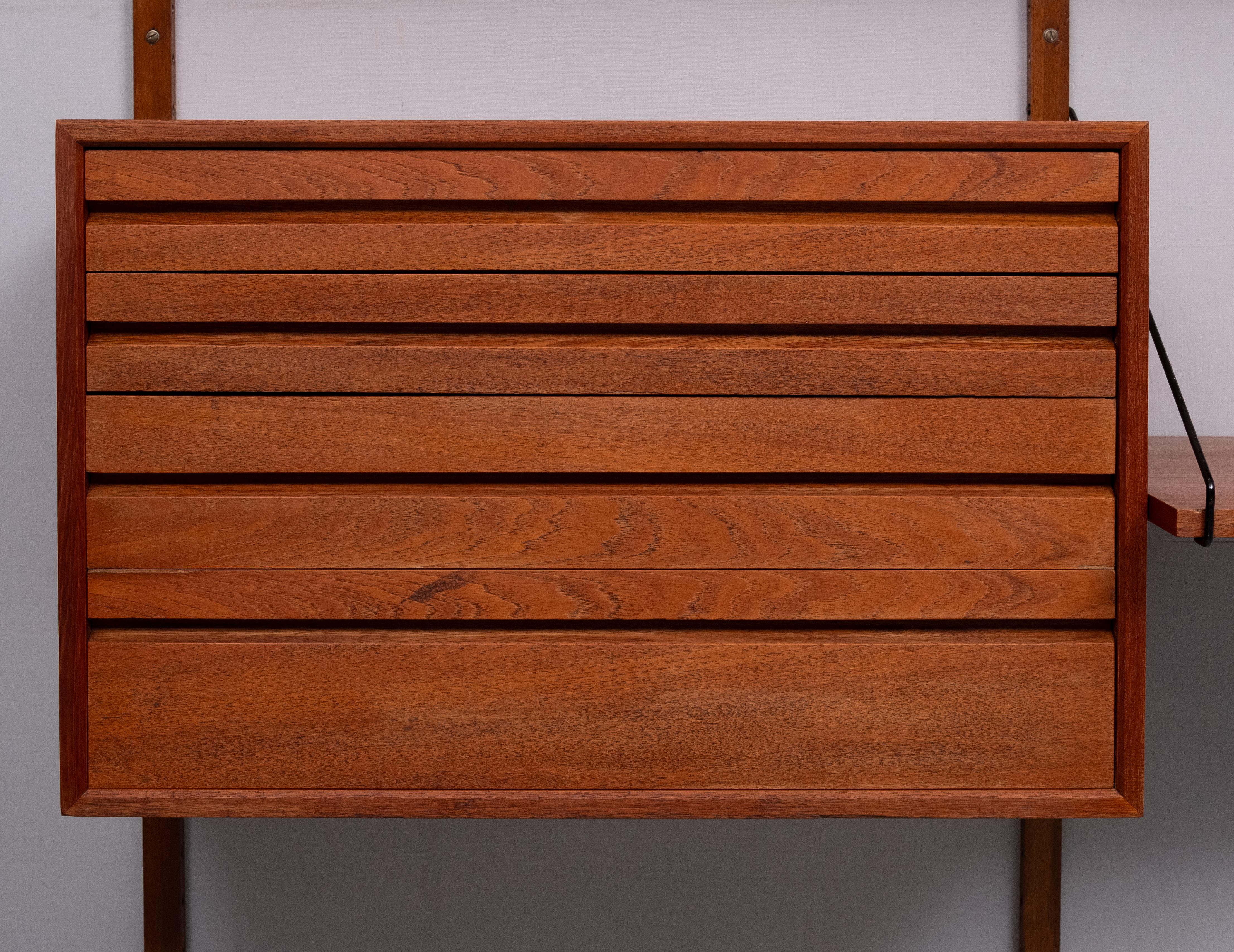 Mid-20th Century Poul Cadovius Teak Royal Wall System  Denmark