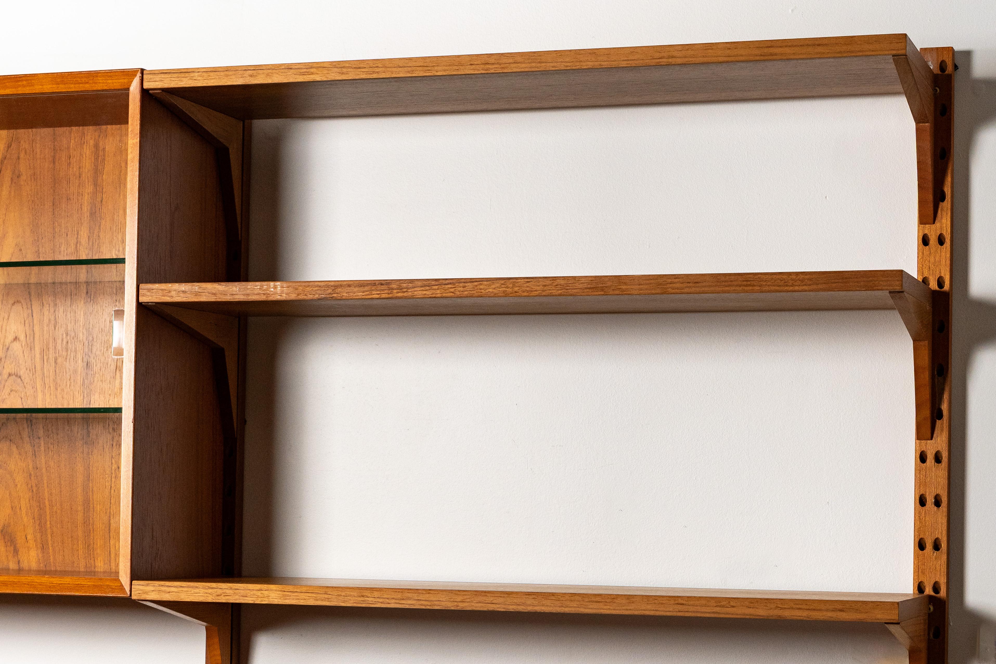 Danish Poul Cadovius Teak Wall Unit For Sale