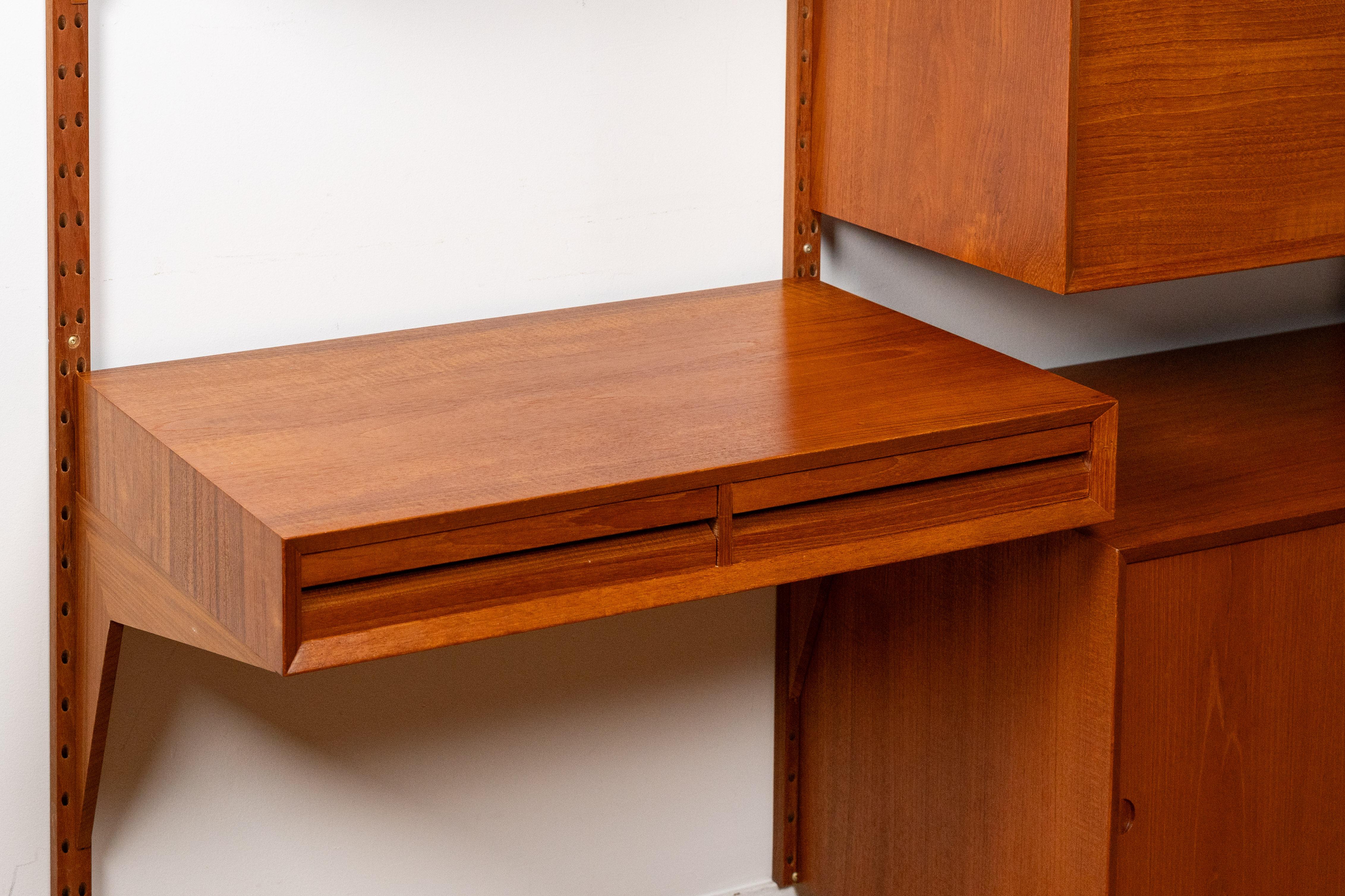 Mid-20th Century Poul Cadovius Teak Wall Unit For Sale