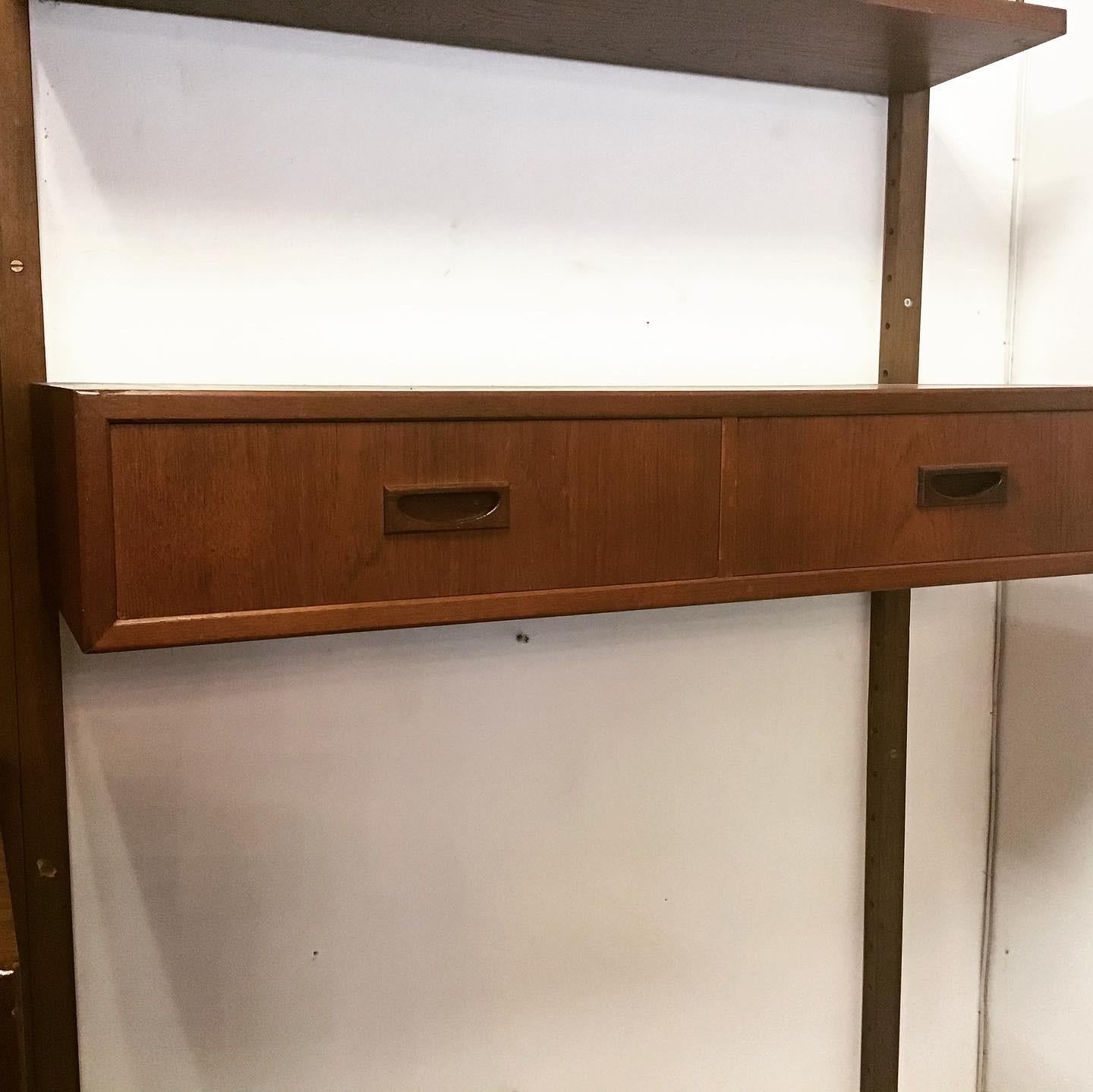 Mid-Century Modern Poul Cadovius Teak Wall Unit Shelving