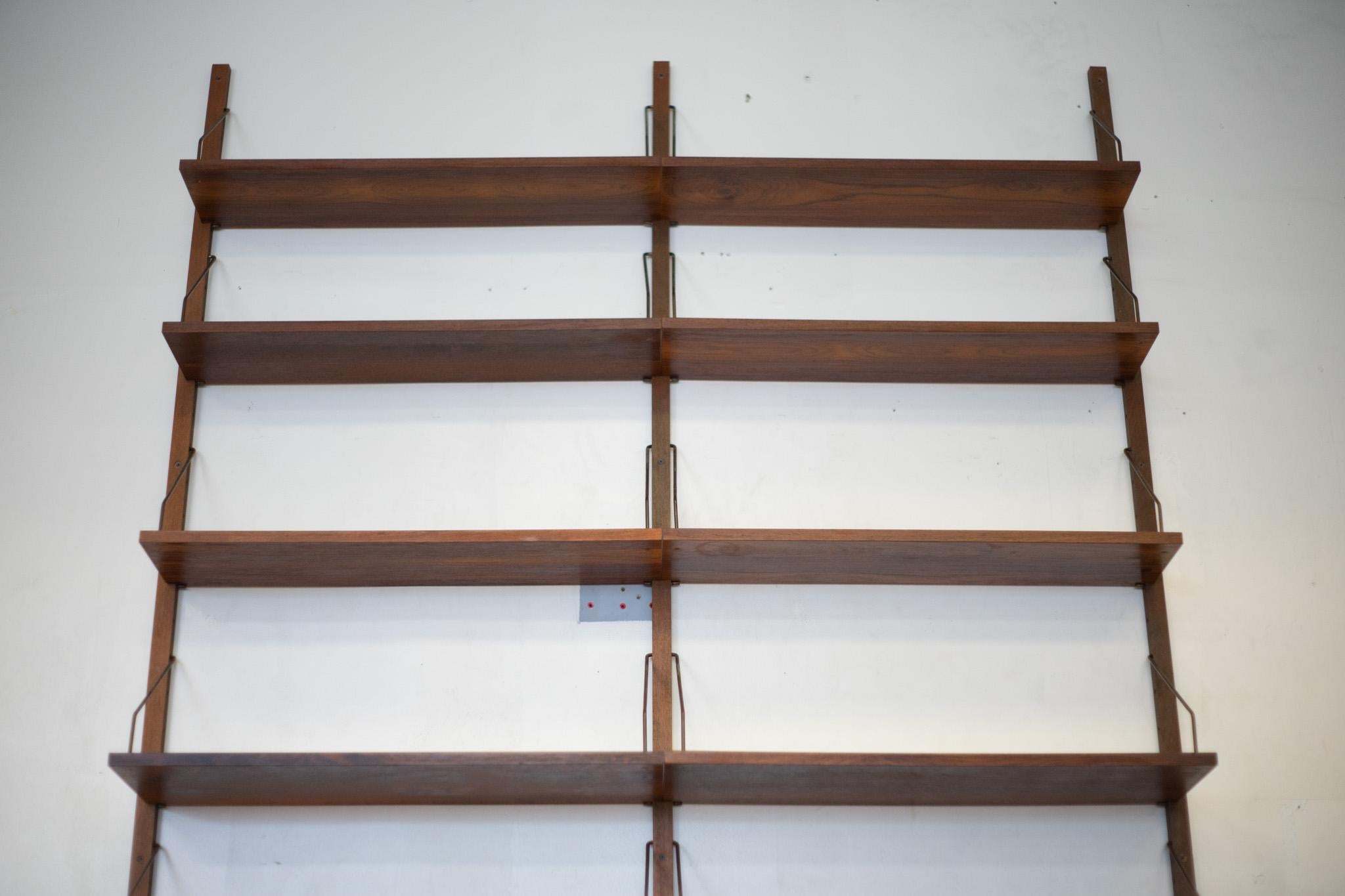 Wandschrank oder Bücherregale von Poul Cadovius für Royal System, Palisanderholz, Dänemark 6