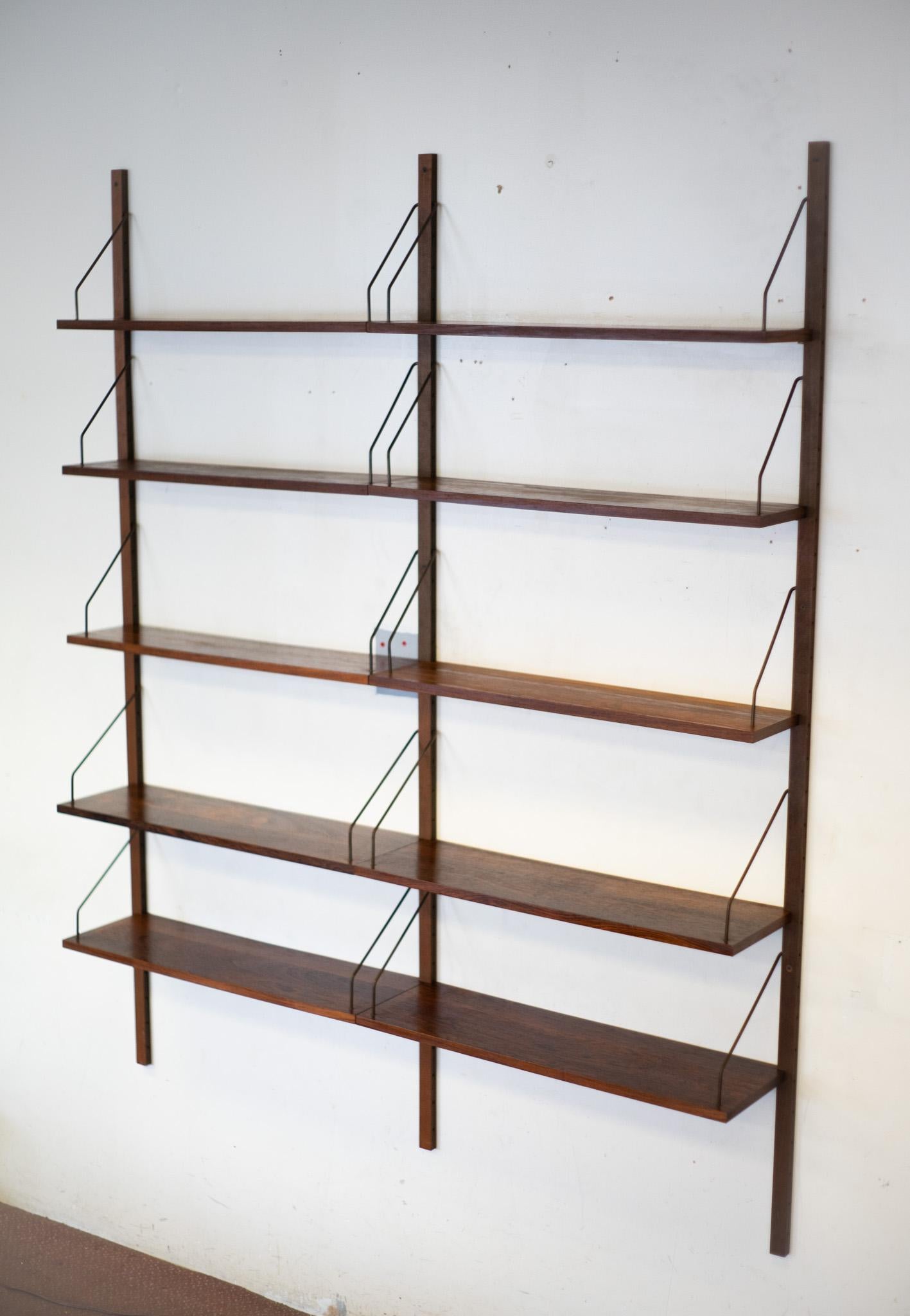 Wandschrank oder Bücherregale von Poul Cadovius für Royal System, Palisanderholz, Dänemark (Moderne der Mitte des Jahrhunderts)
